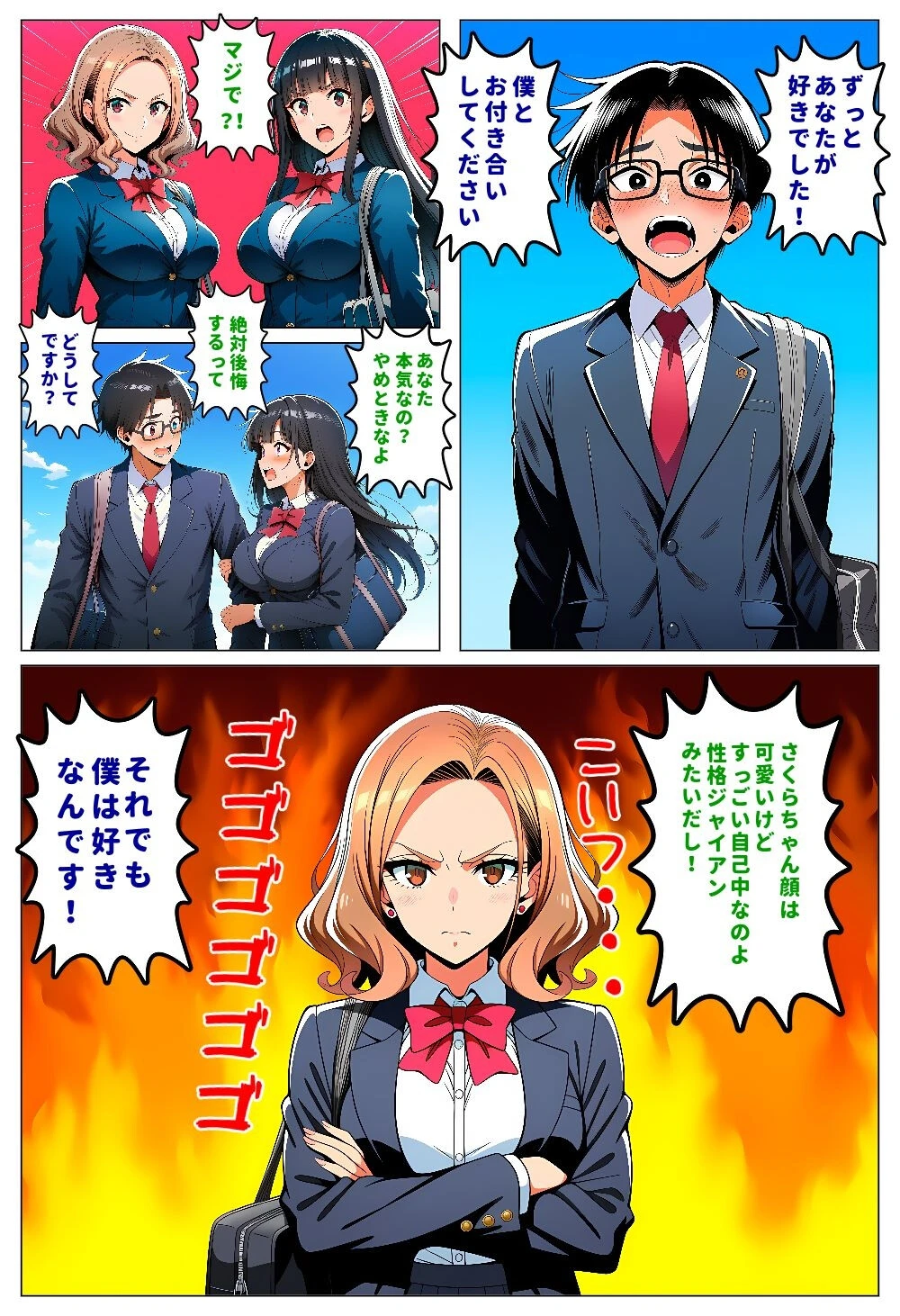 委員長とギャルがセックス勝負3・ギャルが陰キャに告ハラされる・委員長が彼氏の為に野外セックスするページ3