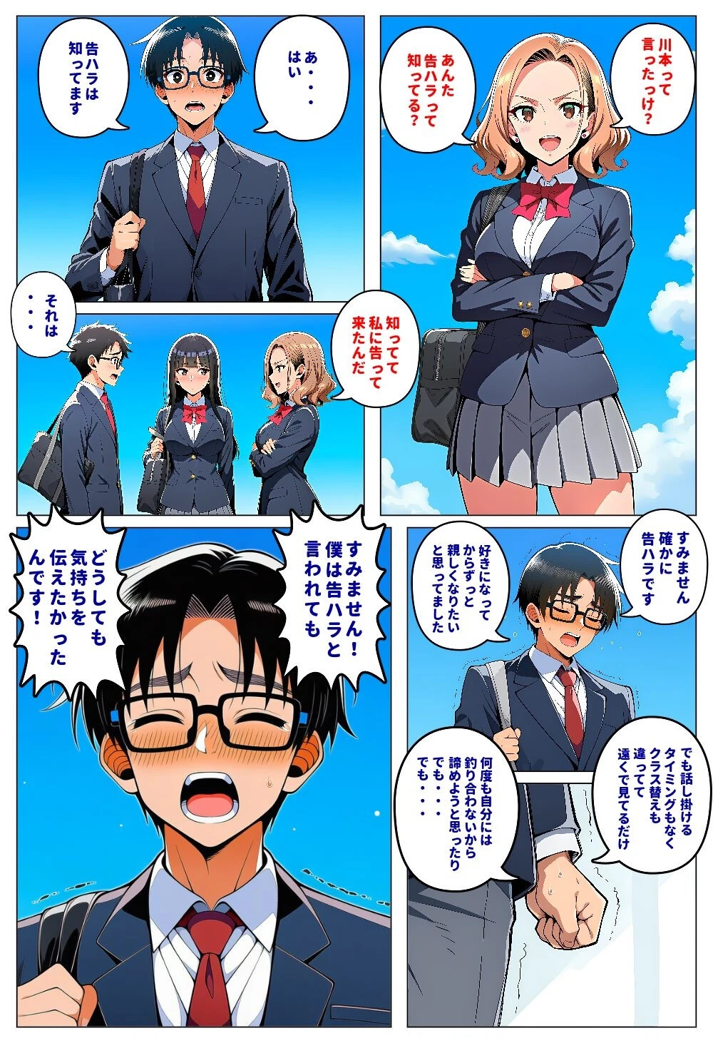 委員長とギャルがセックス勝負3・ギャルが陰キャに告ハラされる・委員長が彼氏の為に野外セックスするページ4
