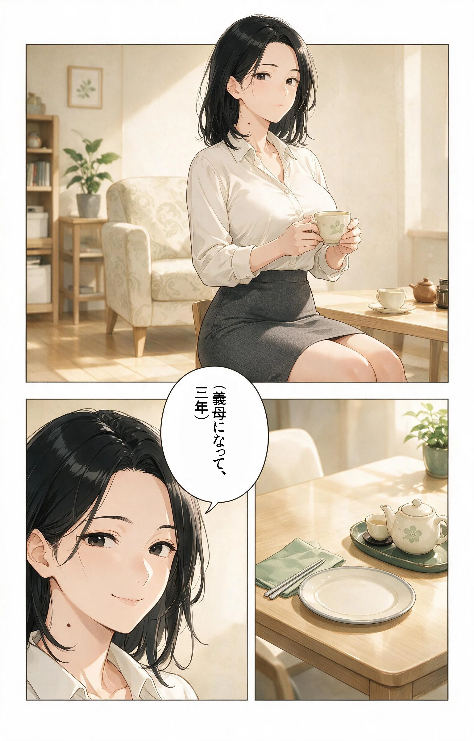 淡白だと思ってたおっぱいの大きい義母と炬燵で足が触れたら中出しHさせてくれた話ページ2