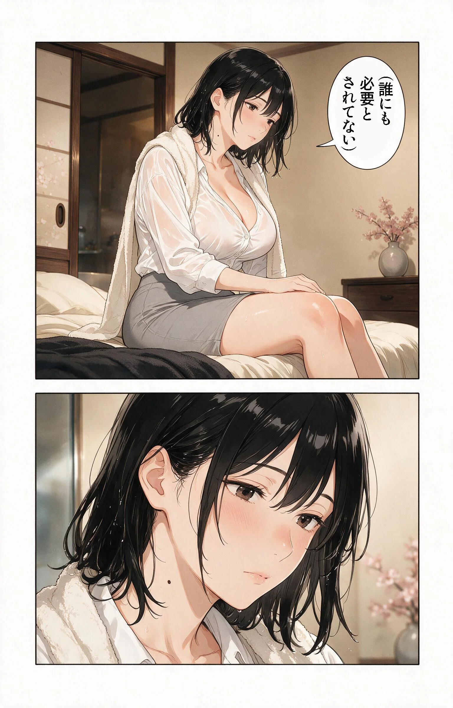 淡白だと思ってたおっぱいの大きい義母と炬燵で足が触れたら中出しHさせてくれた話ページ4