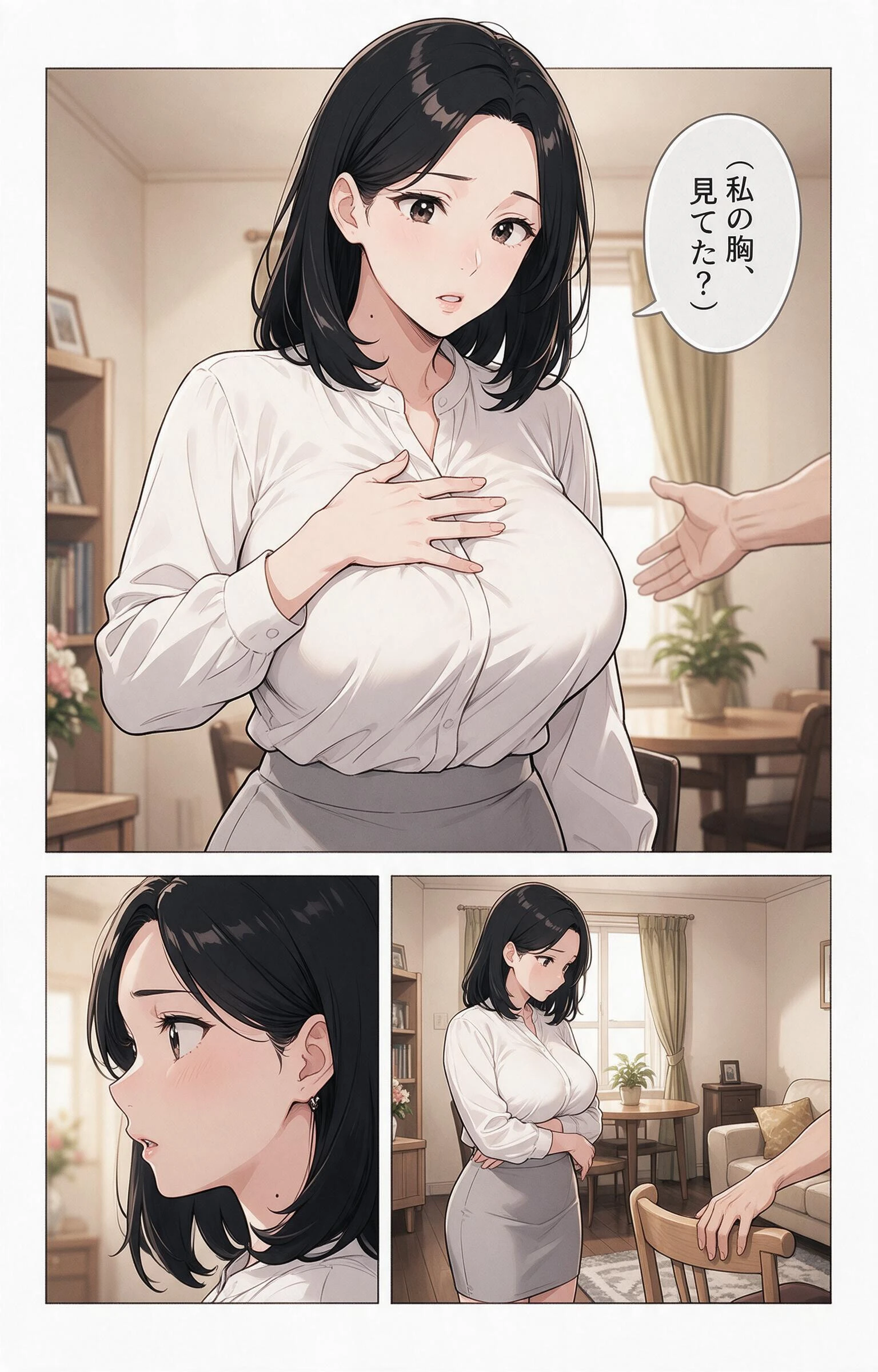 淡白だと思ってたおっぱいの大きい義母と炬燵で足が触れたら中出しHさせてくれた話ページ7