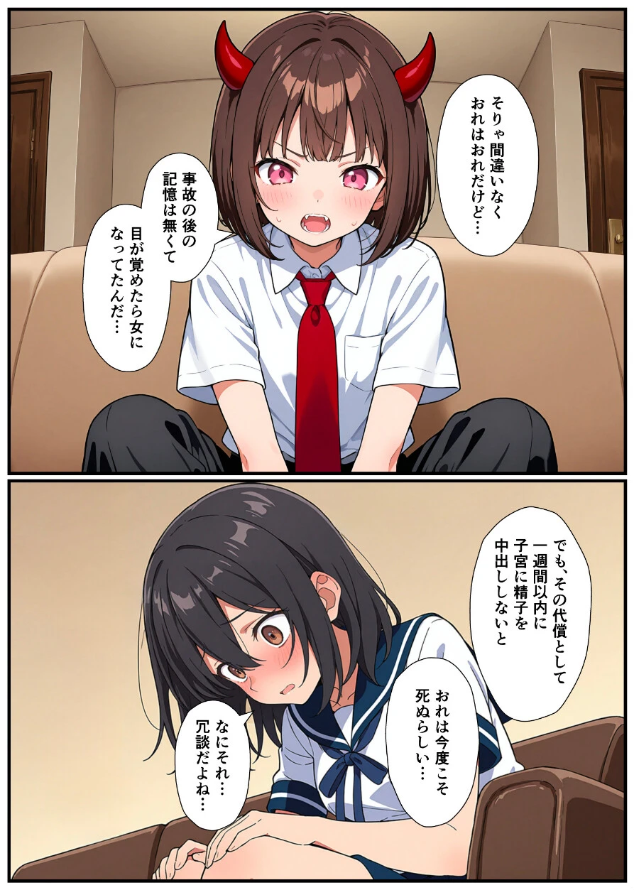 突然淫魔になったおれが妹にメス堕ちさせられる話ページ9