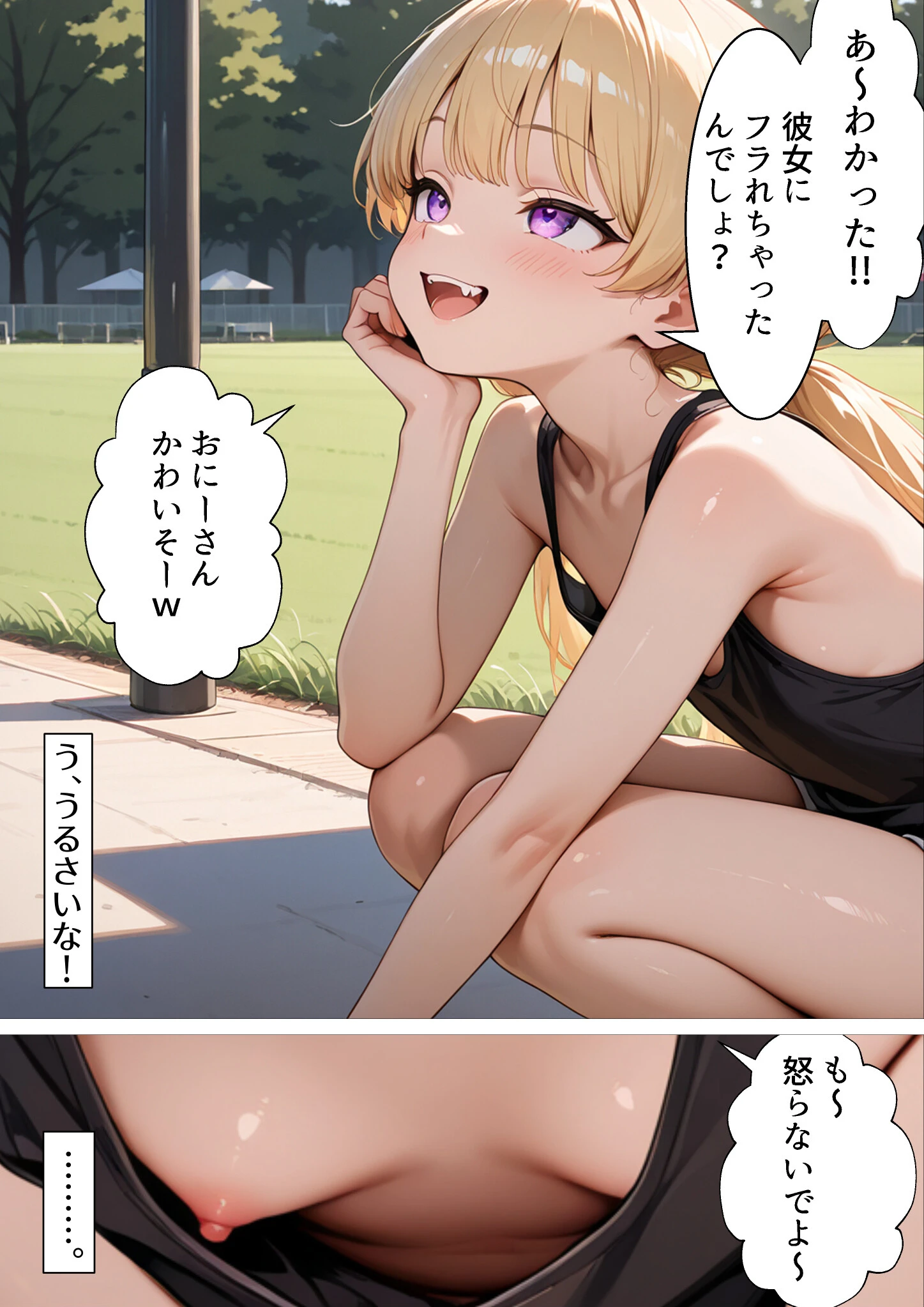 失恋したら生意気メスガキ少女と煽られわからされSEXできました。ページ3