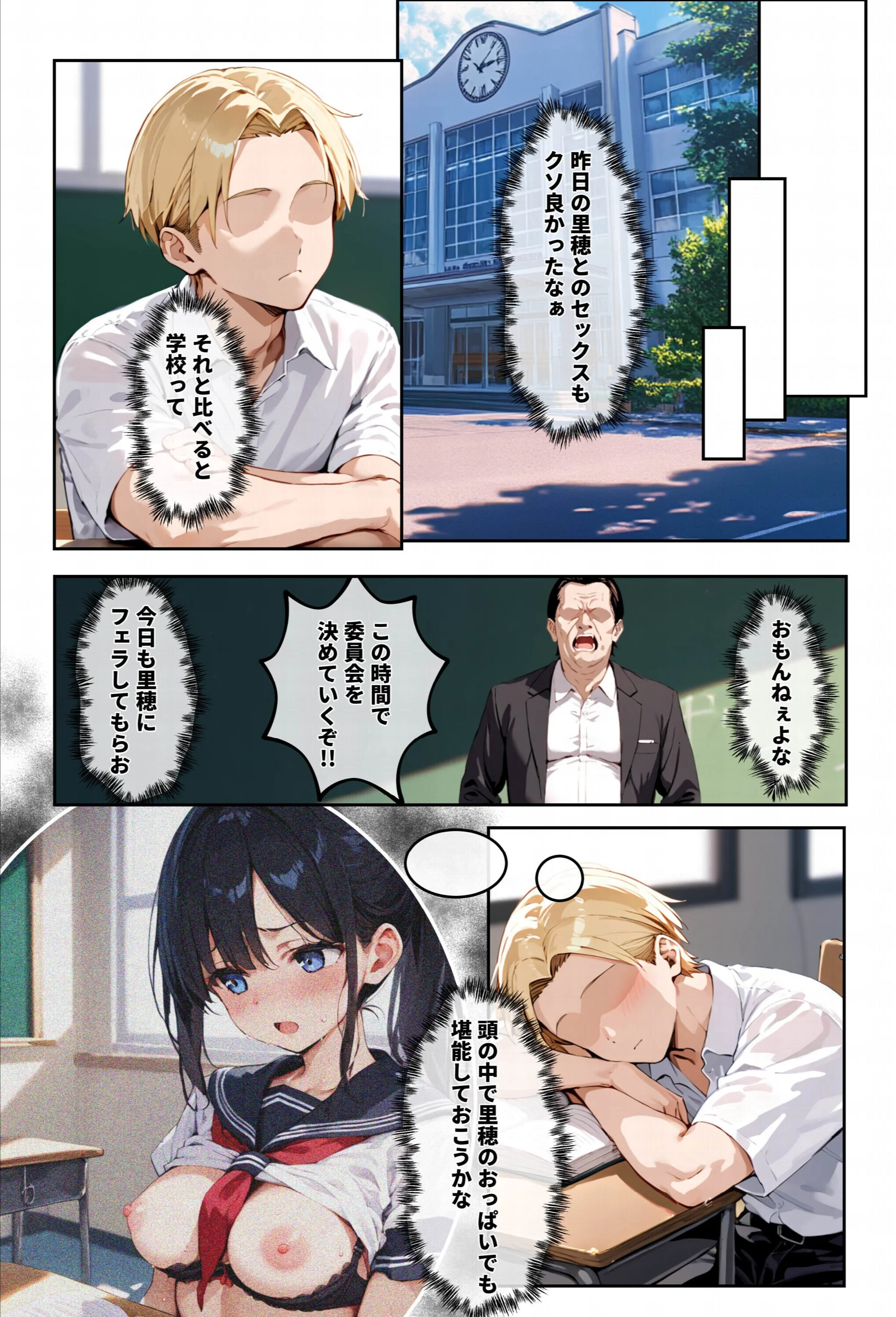 「3秒だけ好きにシていい」と言ったデカパイ委員長の寝取られマ〇コを貸してもらった件ページ13