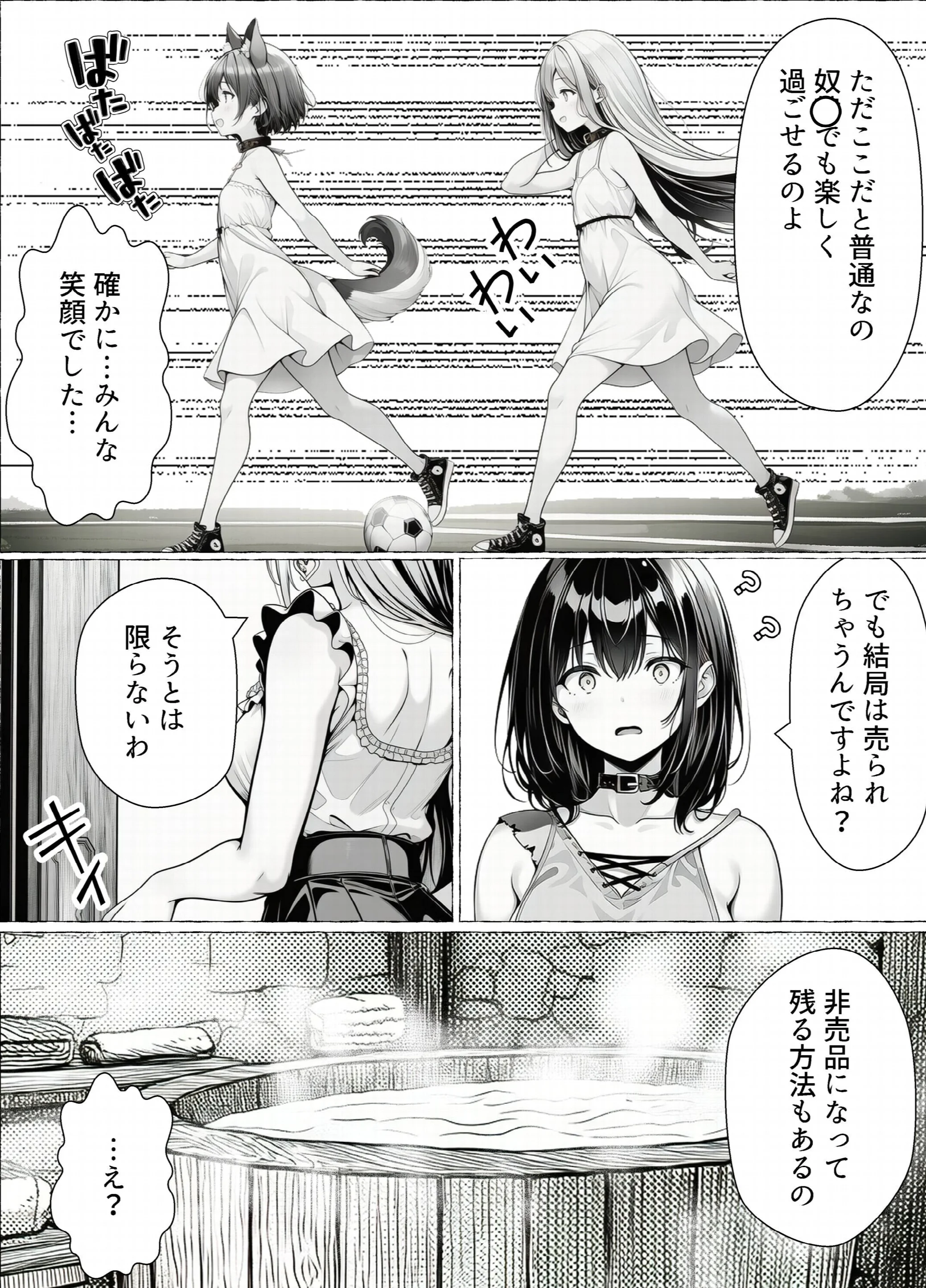 奴〇商人の俺、エルフ秘書と商品の少女に手を出して3Pセックスするページ12