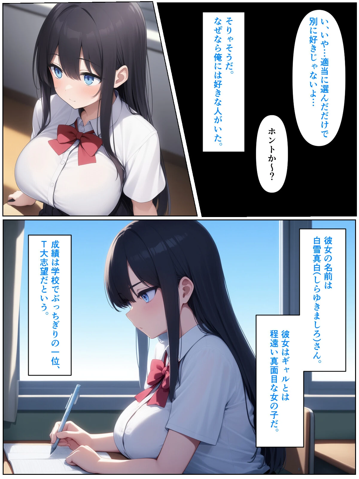 優等生の金髪ツインテの巨乳ギャルさんとラブラブエッチする話(1)(単話)ページ2