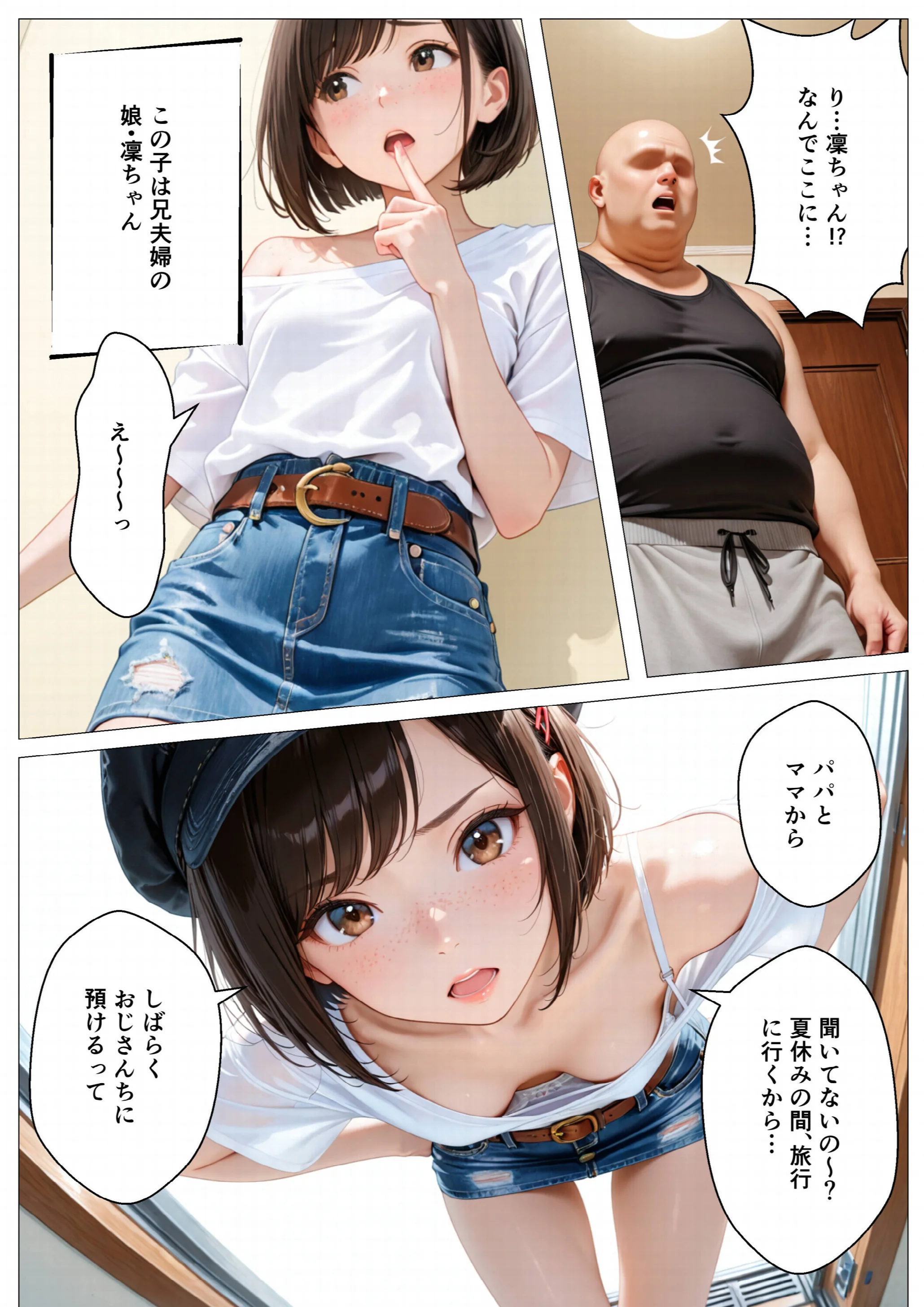 パンチラで誘惑してくるクソ生意気なそばかす姪っ子の弱みを握り調教した話（1）（単話）ページ2