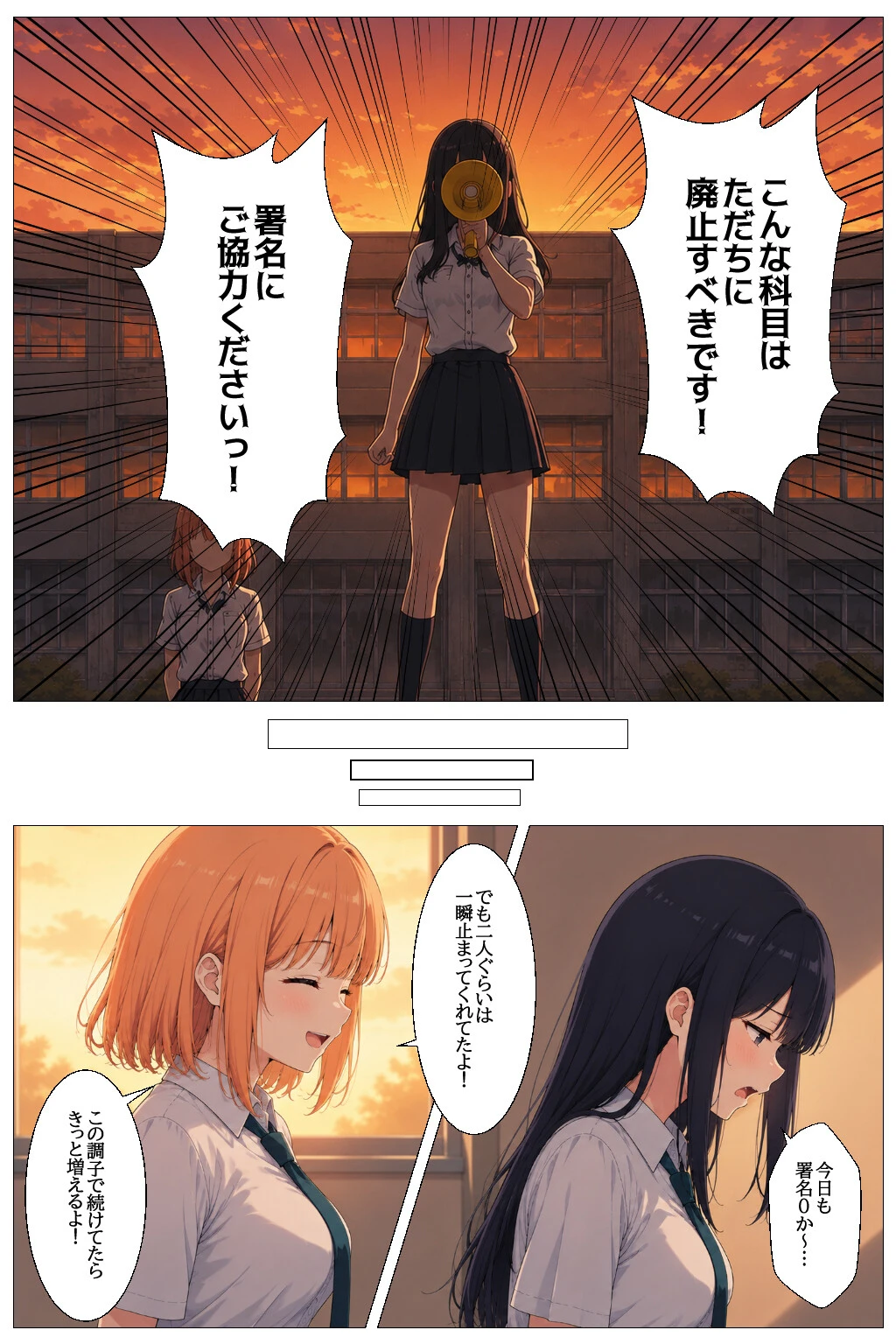 子作り必須の異常な学園で反対派だった女子がメス堕ちする話ページ3