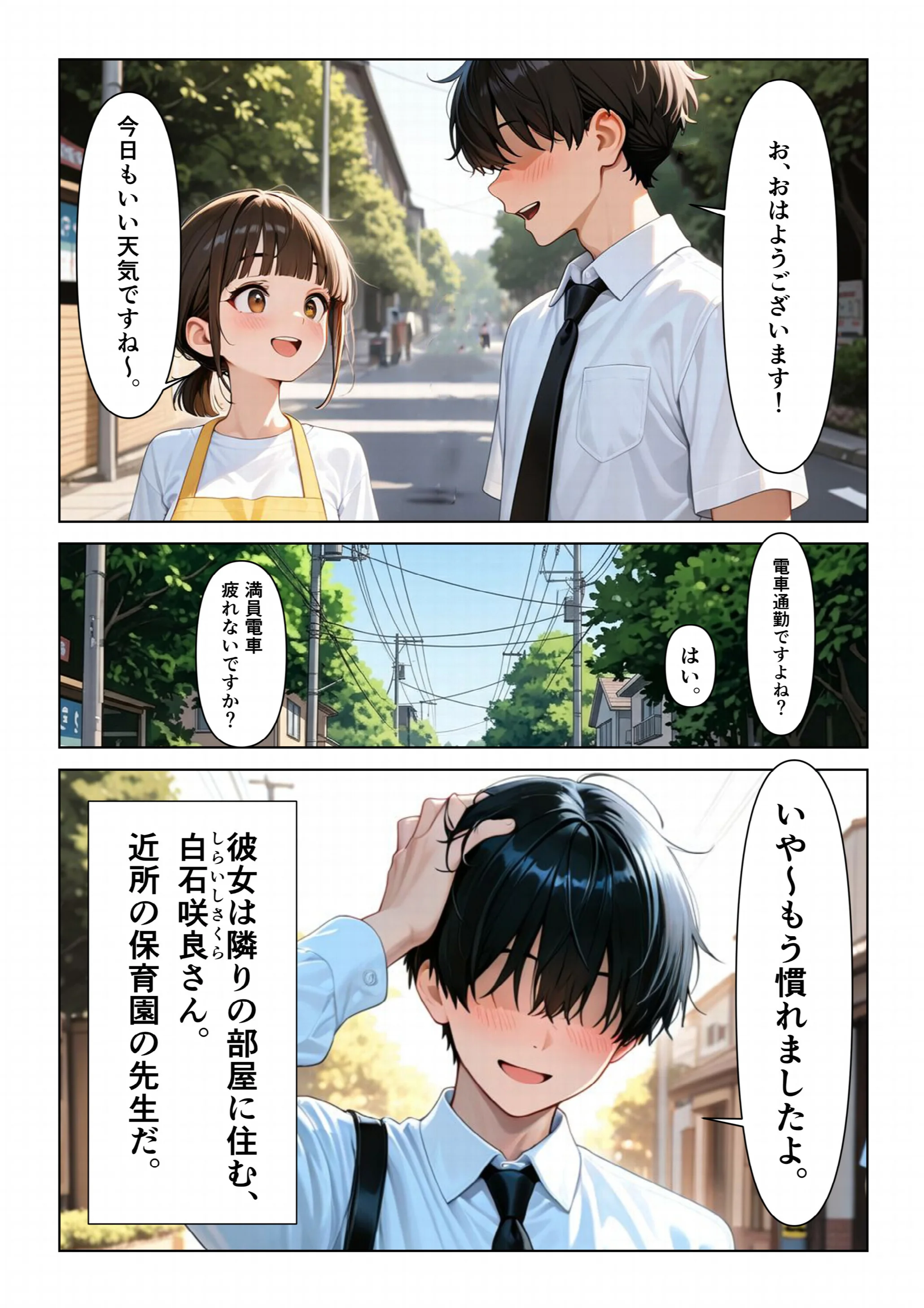 おとなりの保育士お姉さんの生きゅうりオナニーを見て、中出しセックスしまくった話（1）（単話）ページ3