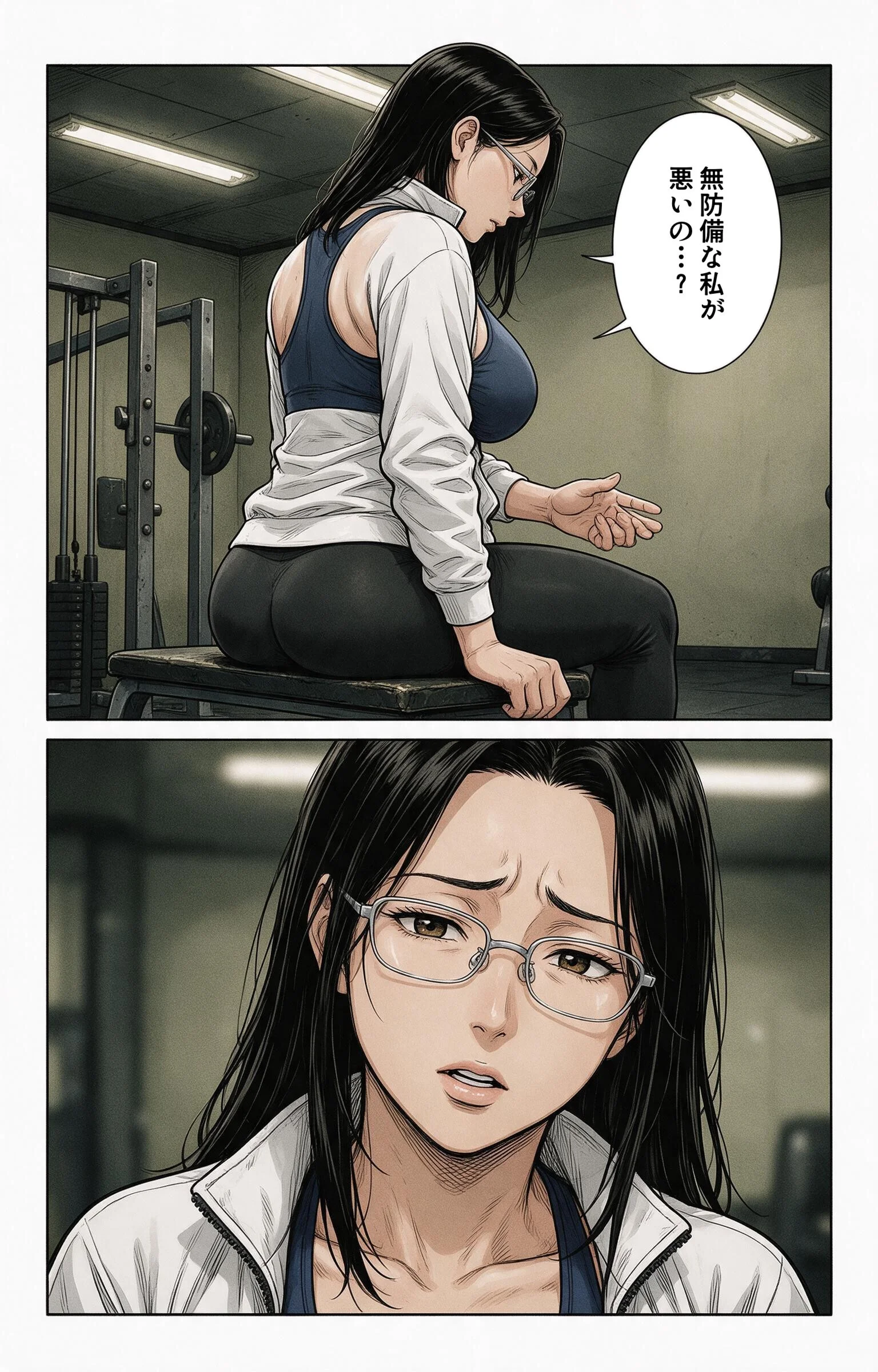 無防備すぎる巨乳ジムのお姉さんに給湯室で呼び止められたら上に跨がられて搾られた話ページ11