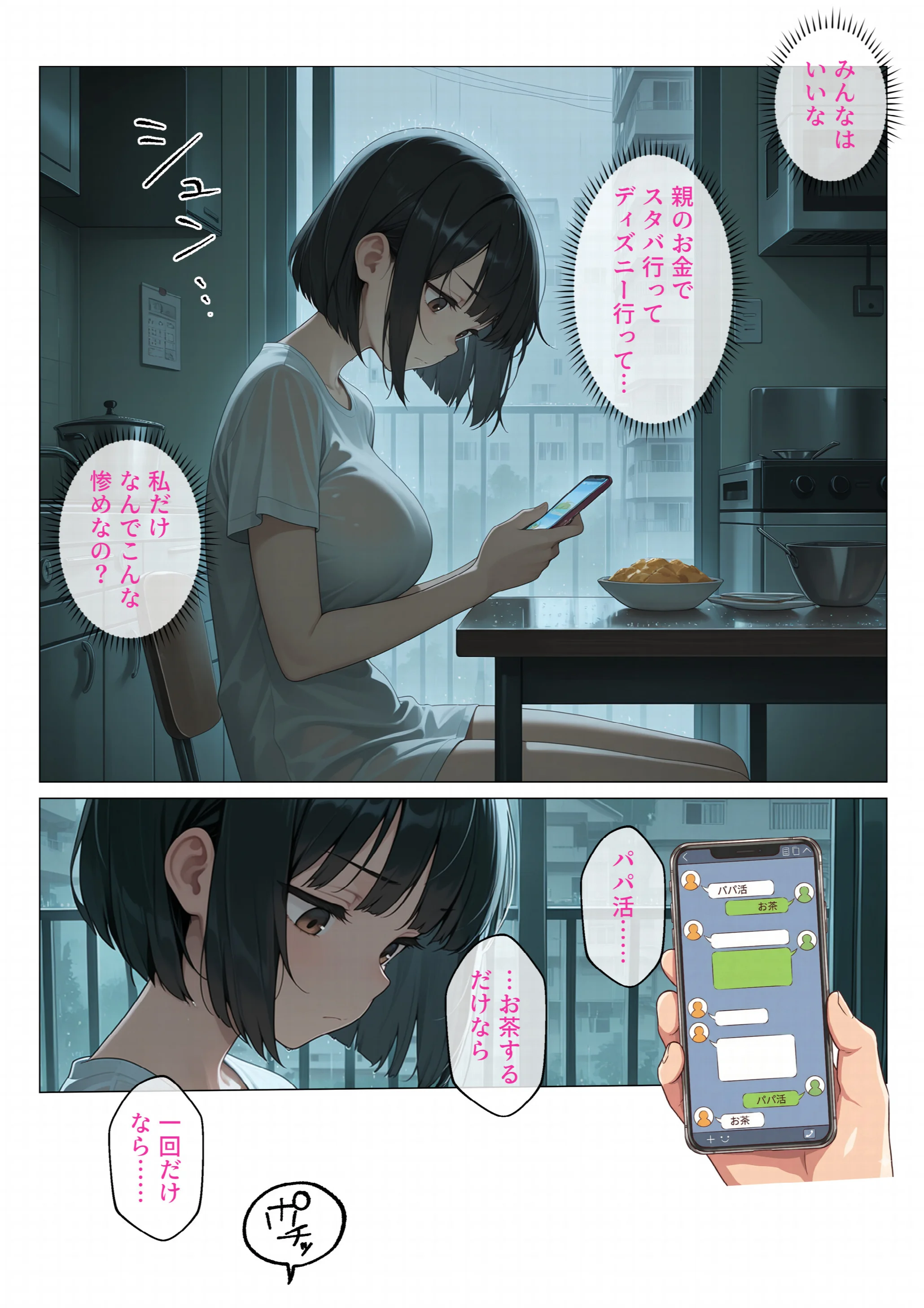 パパ活女子の初夜は蜜の味 優等生の堕とし方(1)(単話)ページ2