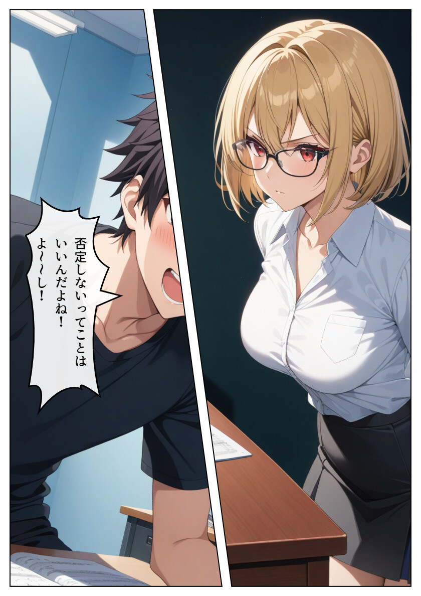 巨乳眼鏡家庭教師 快楽堕ちしたので中出ししてあげた 白抜き修正版ページ12