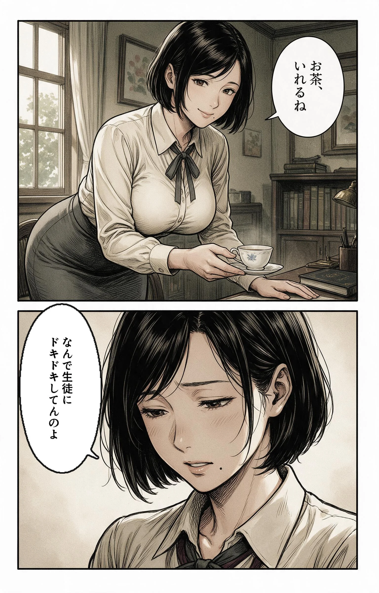 お堅いと思ってた巨乳家庭教師のお姉さんに勉強を教わってたら身体で覚えろって教え込まれた話ページ10