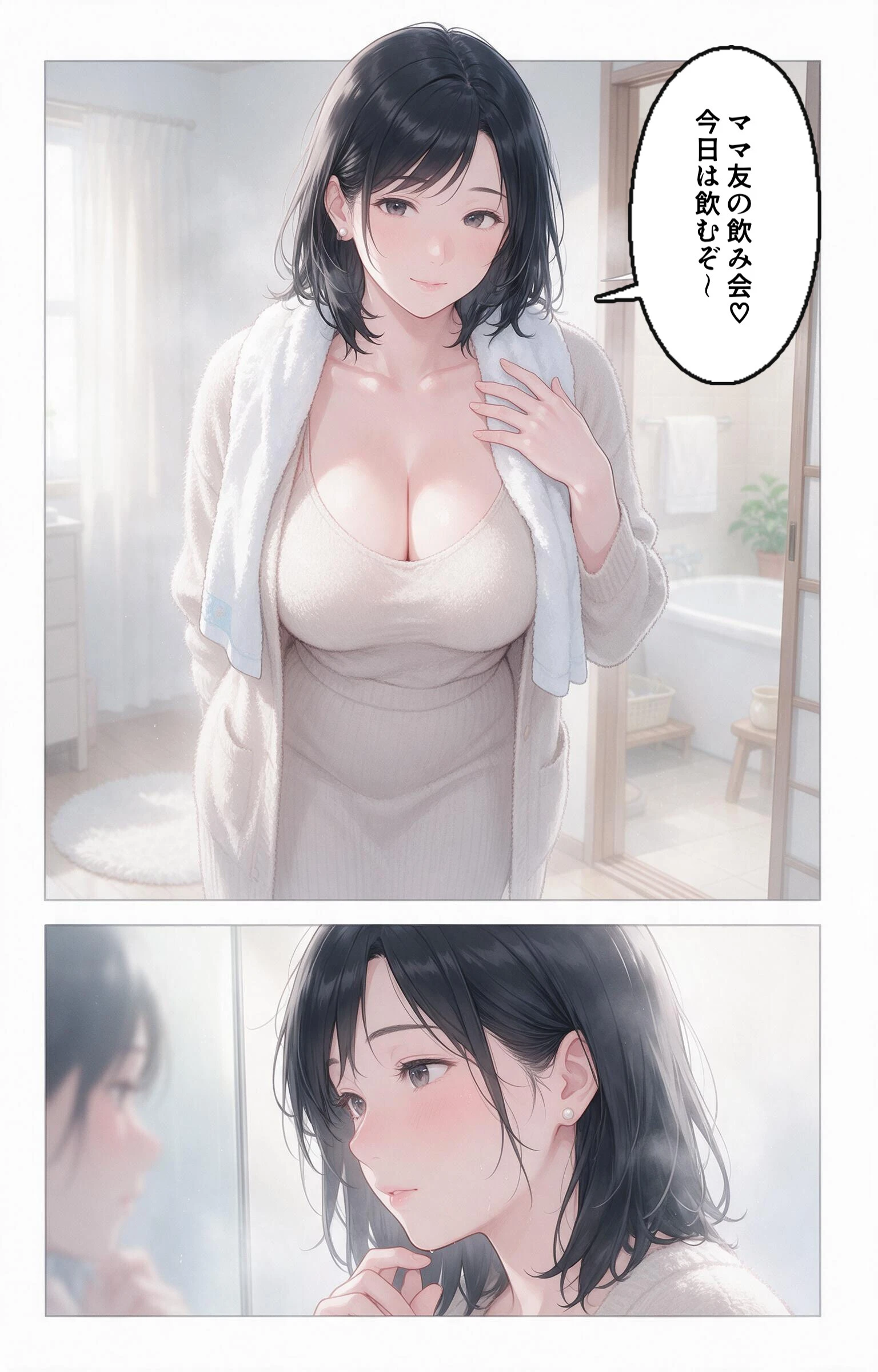 酔うと甘えてくる巨乳ママ友を酔い潰れたので介抱したら毎晩ねだられるようになった件ページ4
