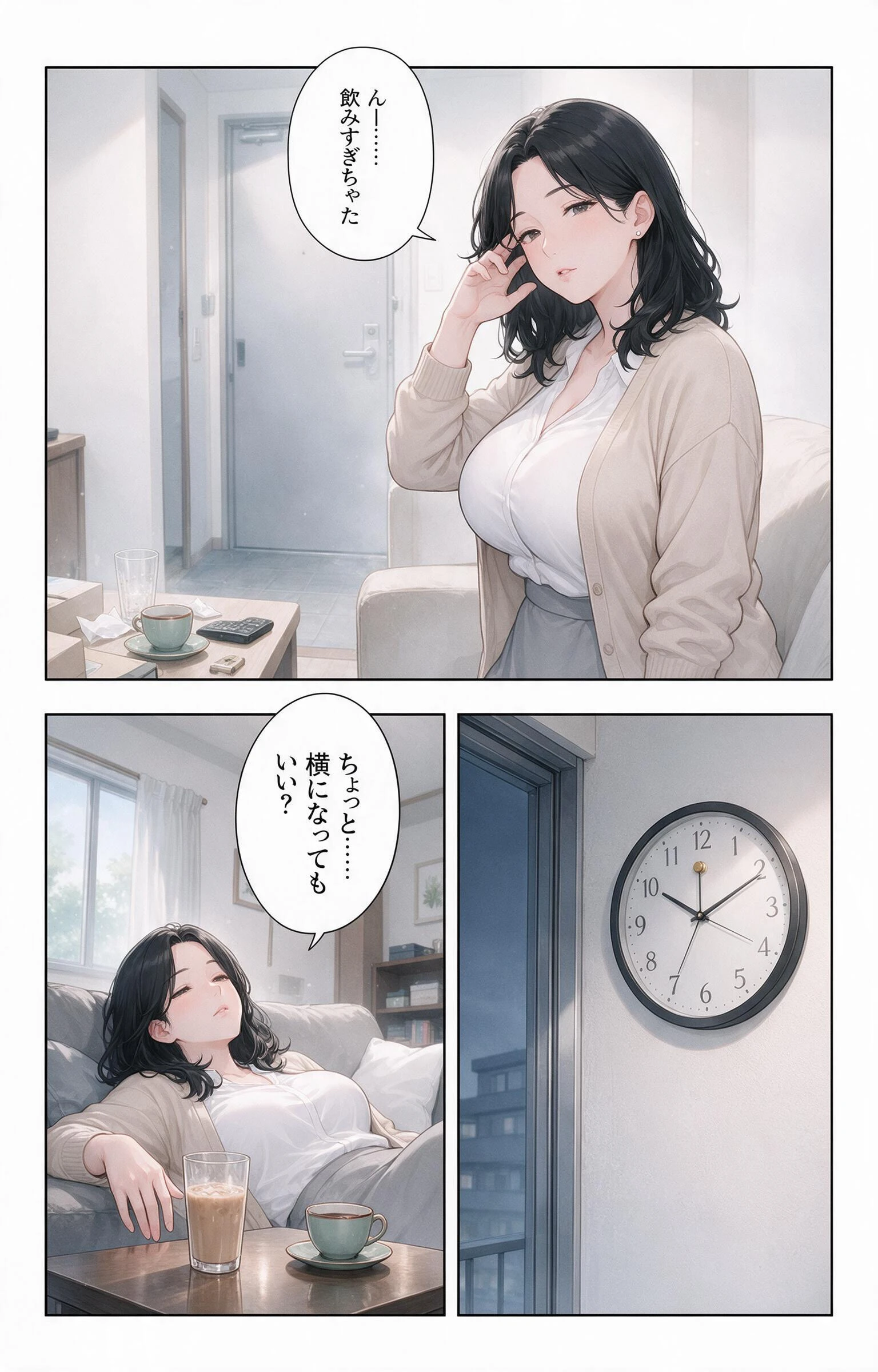 酔うと甘えてくる巨乳ママ友を酔い潰れたので介抱したら毎晩ねだられるようになった件ページ9