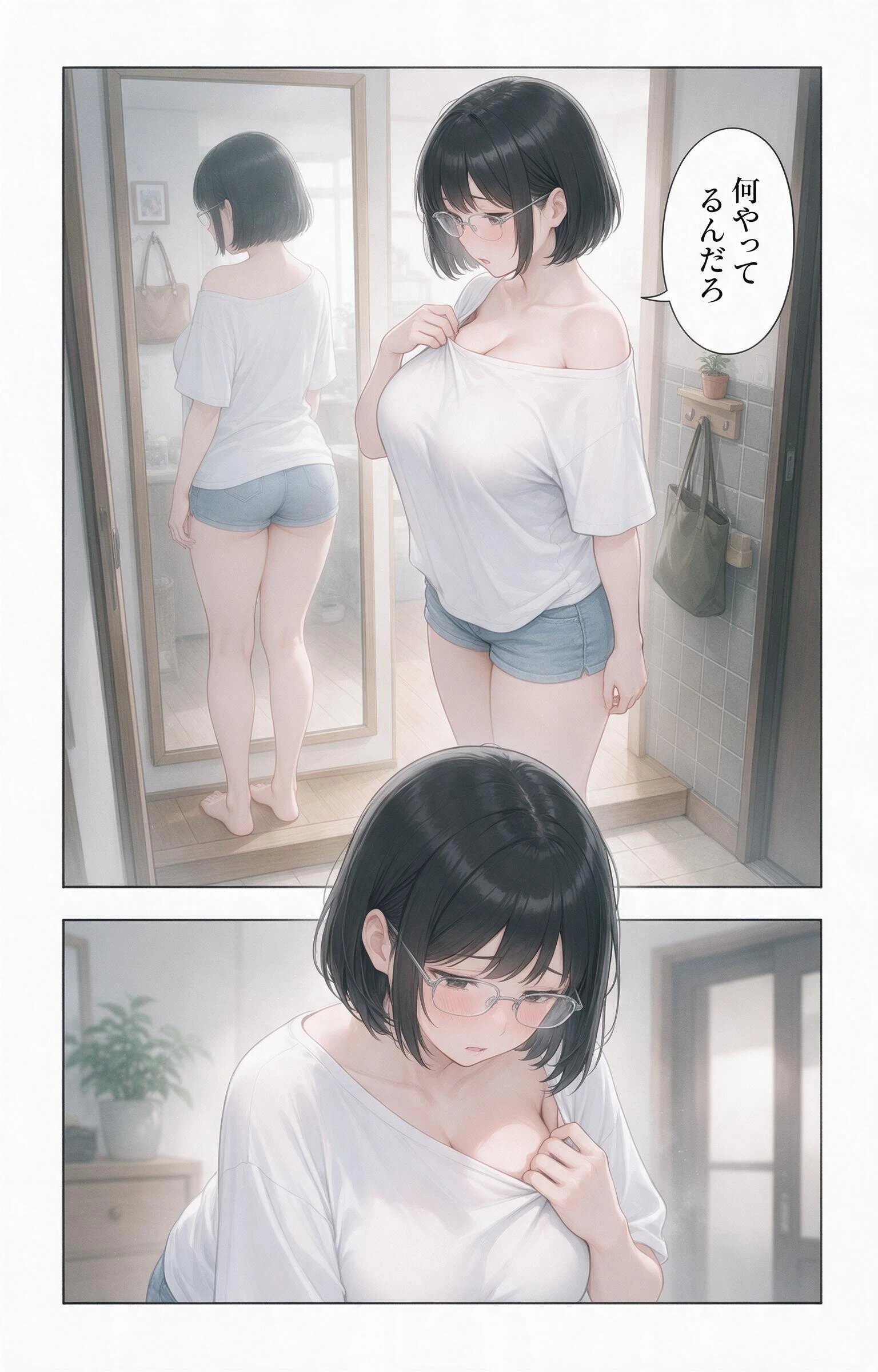 濡れた服が張り付いたノーブラ隣の奥さんを土砂降りの雨宿りで匿ったら押し倒されて生ハメされた話ページ8