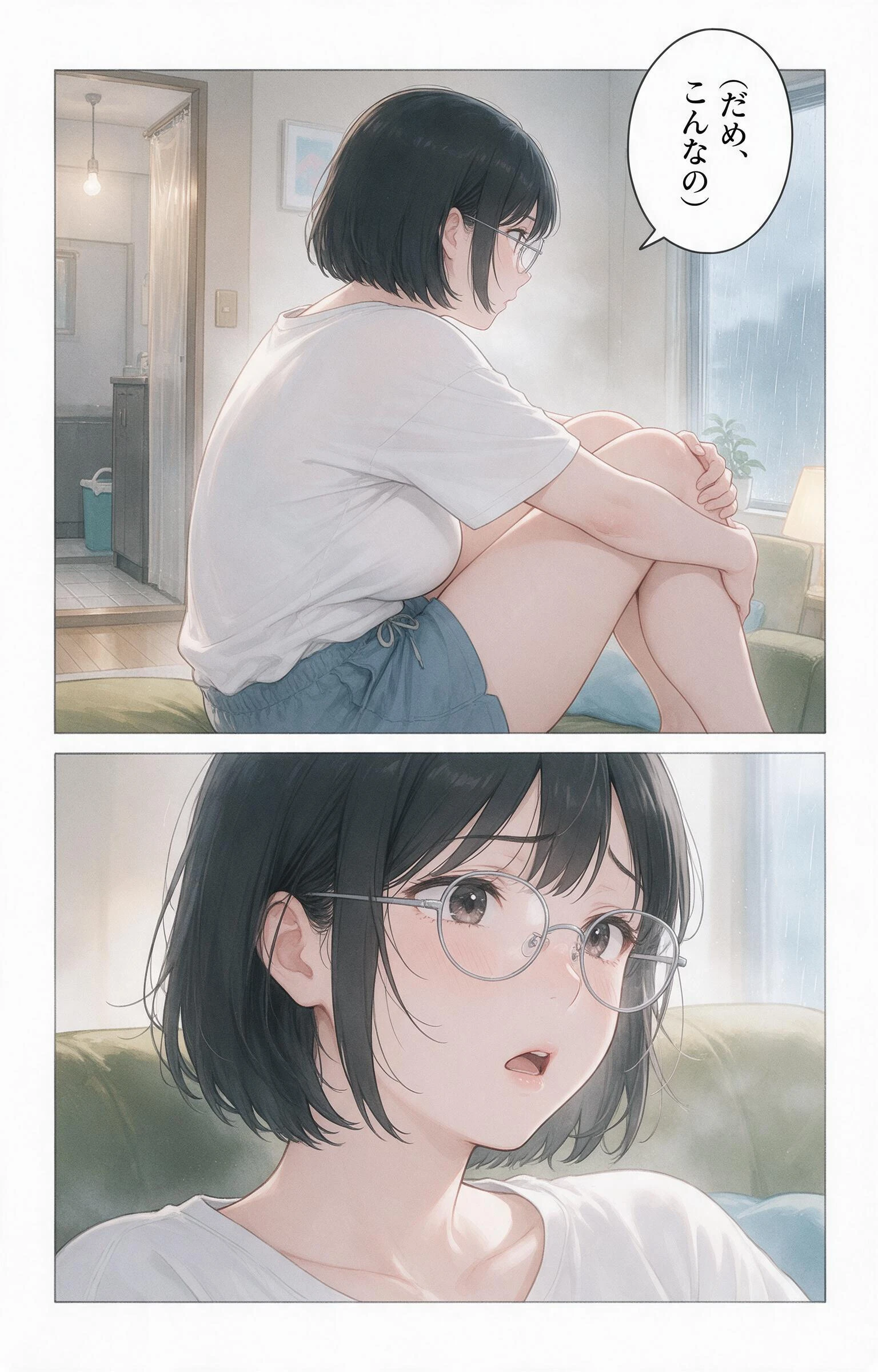 濡れた服が張り付いたノーブラ隣の奥さんを土砂降りの雨宿りで匿ったら押し倒されて生ハメされた話ページ11