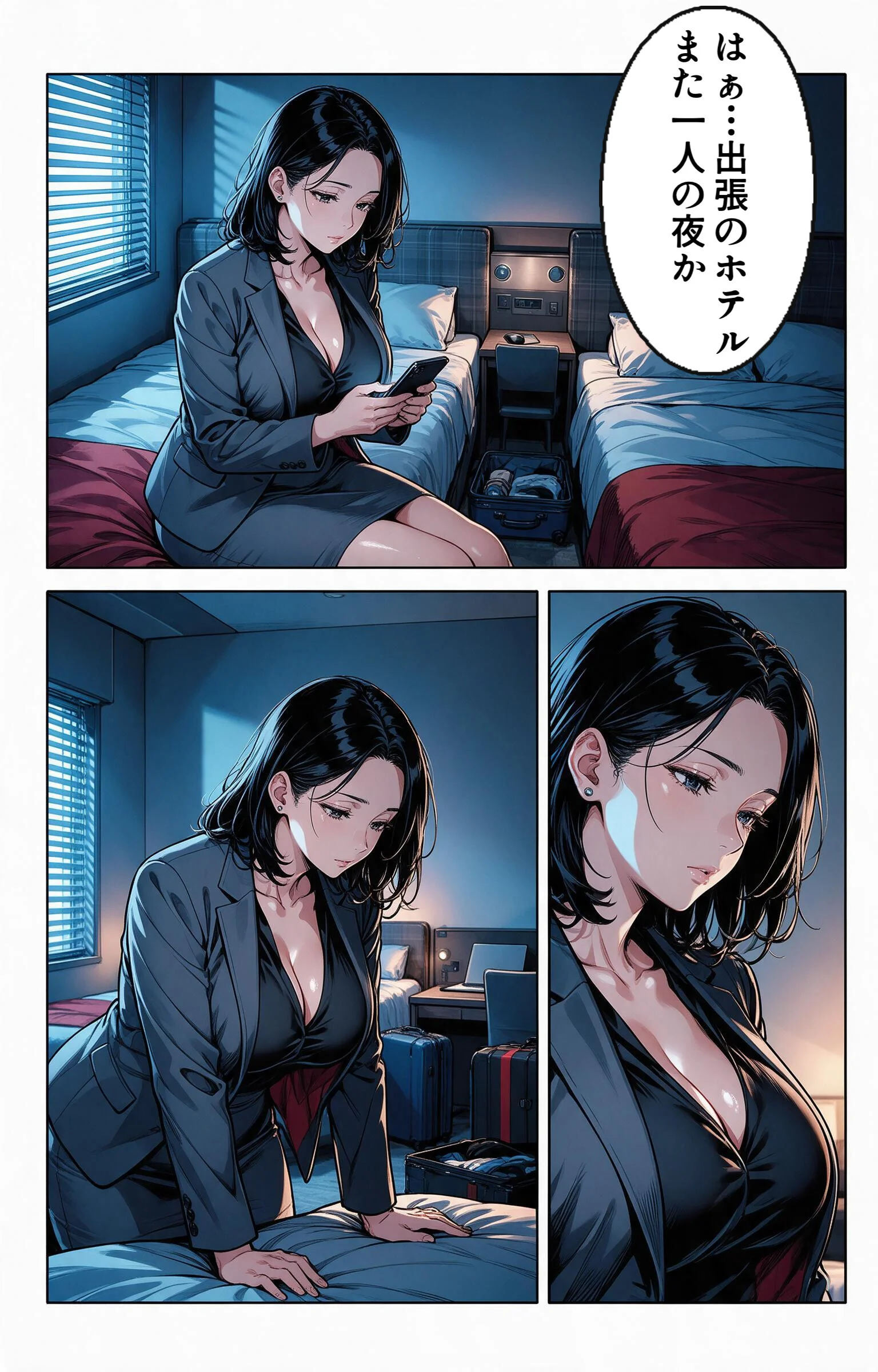 塩対応だったおっぱいの大きい女上司と出張先で相部屋になって上に跨がられて搾られた話ページ2