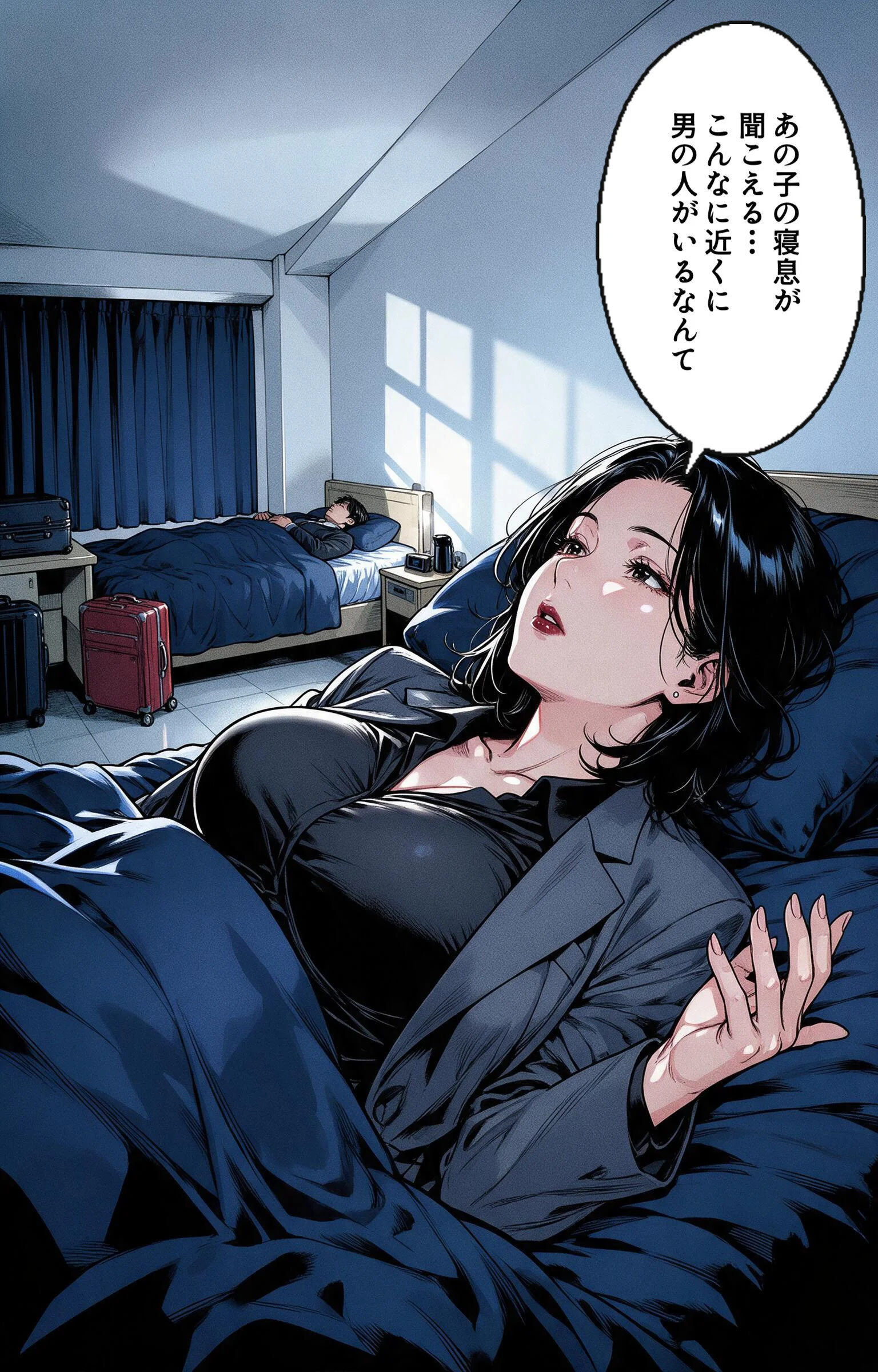 塩対応だったおっぱいの大きい女上司と出張先で相部屋になって上に跨がられて搾られた話ページ7