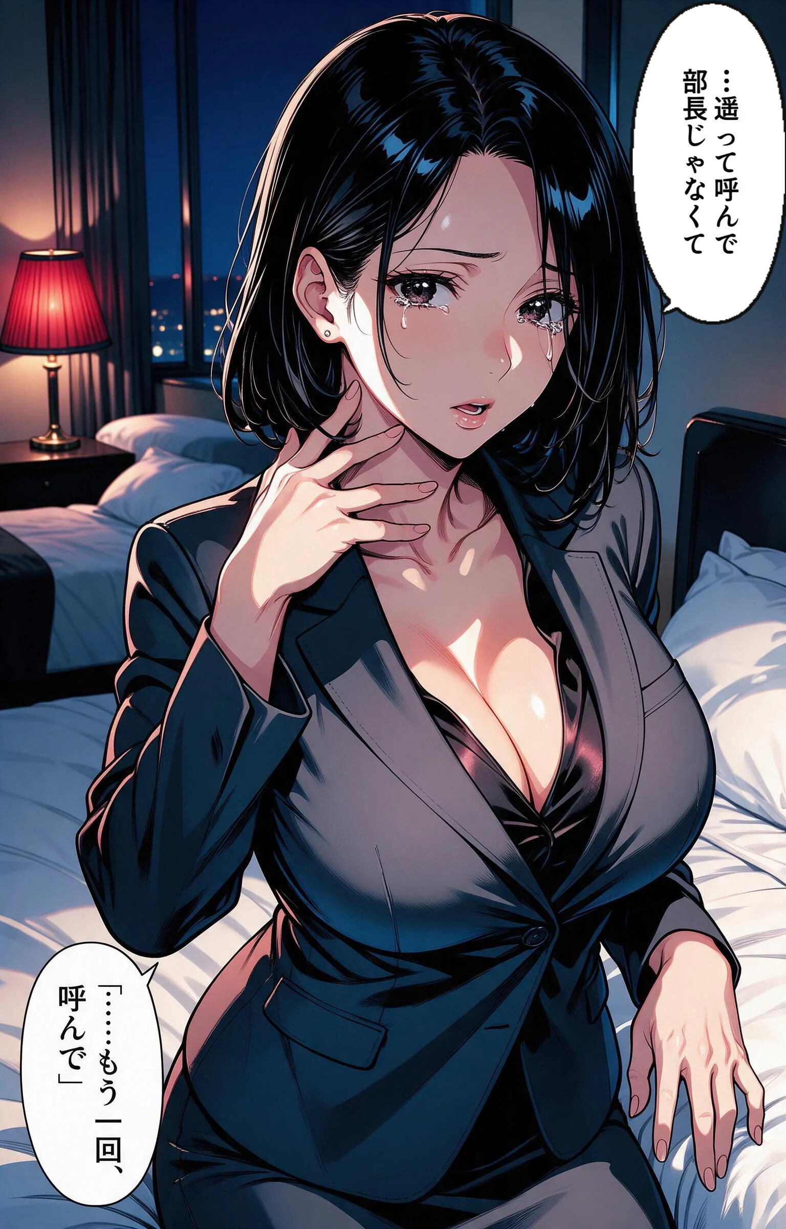 塩対応だったおっぱいの大きい女上司と出張先で相部屋になって上に跨がられて搾られた話ページ12