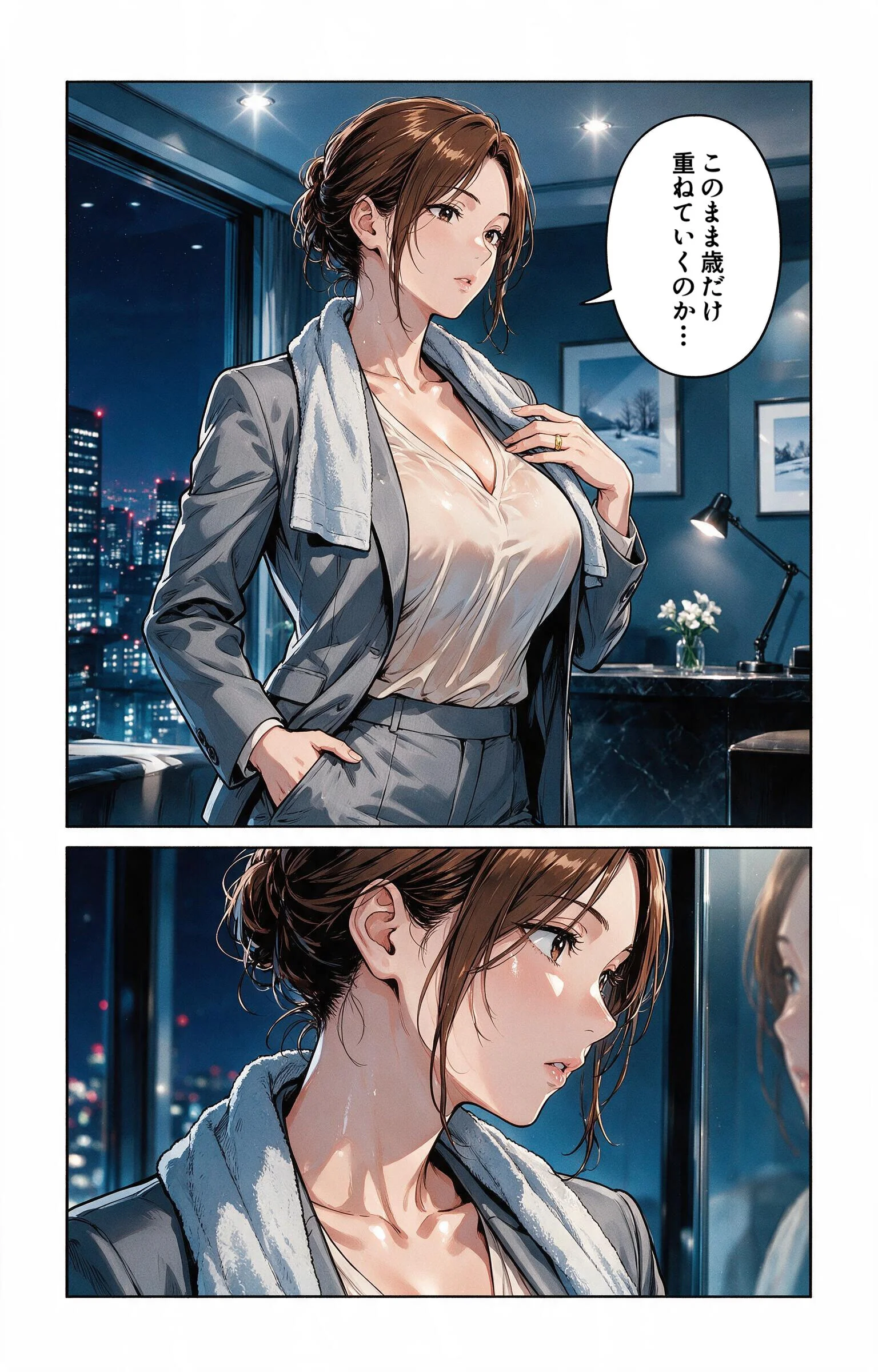肉食すぎる爆乳女上司に残業で二人きりにされて中出しが止まらなくなった話ページ4