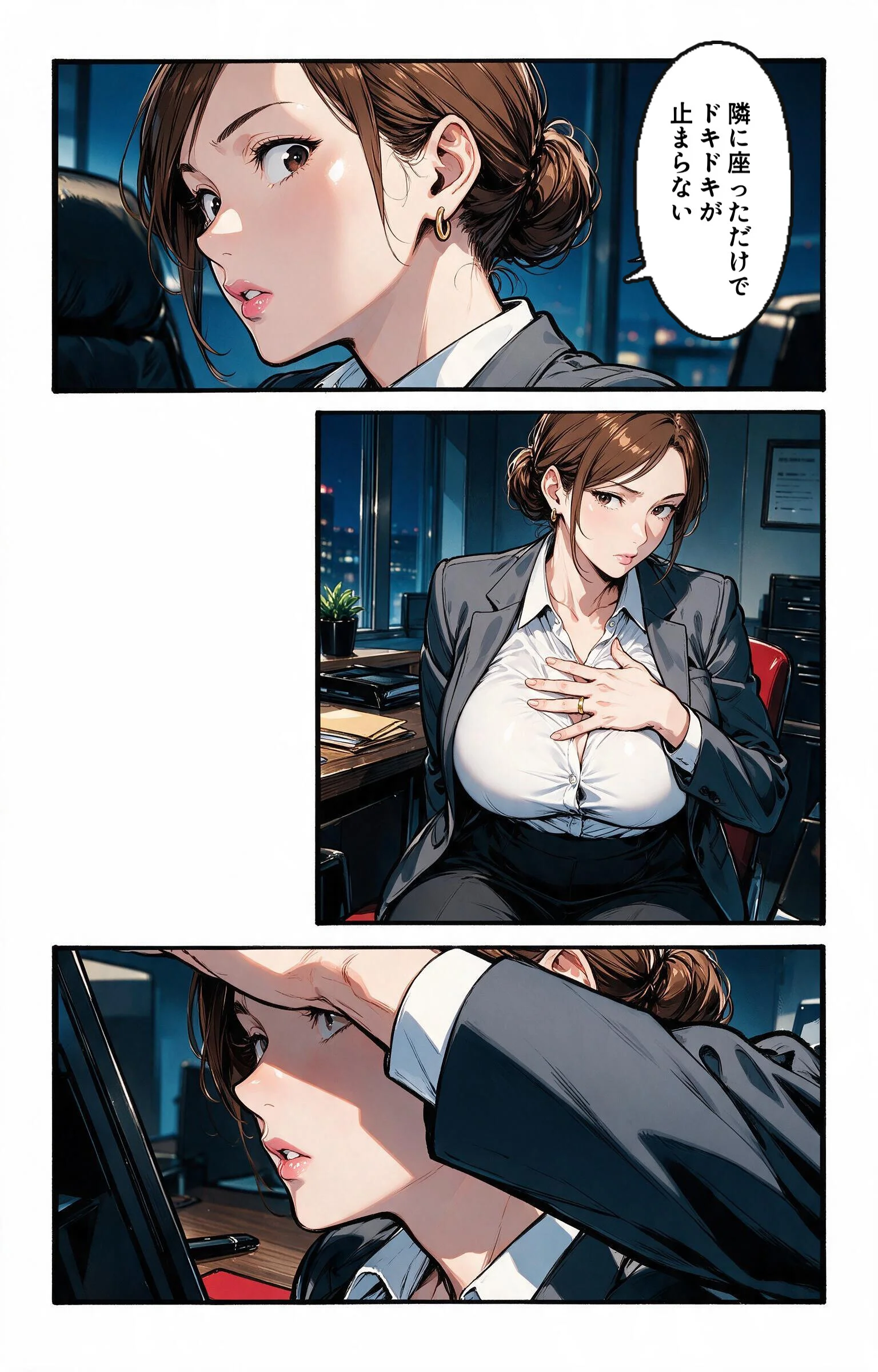 肉食すぎる爆乳女上司に残業で二人きりにされて中出しが止まらなくなった話ページ7