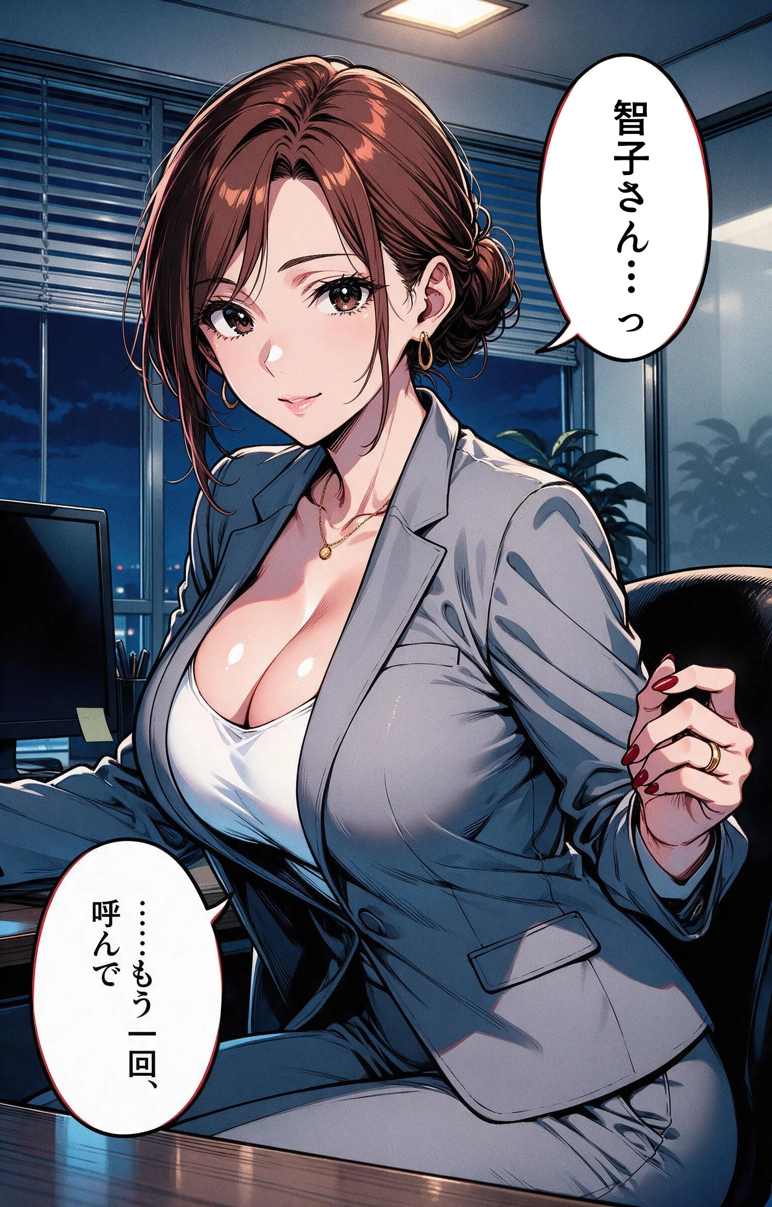 肉食すぎる爆乳女上司に残業で二人きりにされて中出しが止まらなくなった話ページ12