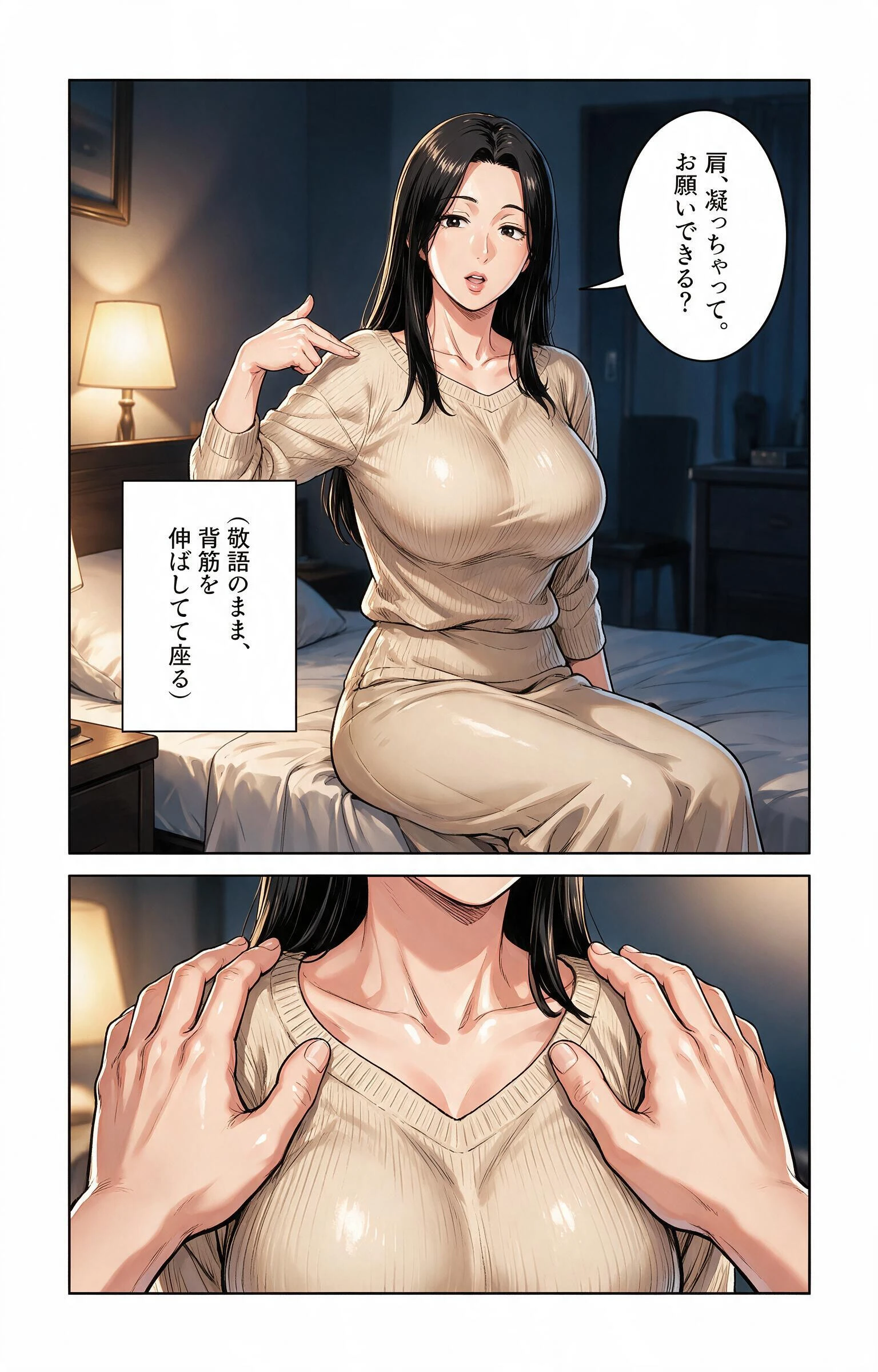 単身赴任の父の代わりに義母さんの寝室へ呼ばれて毎晩中出しをおねだりされてしまいましたページ10