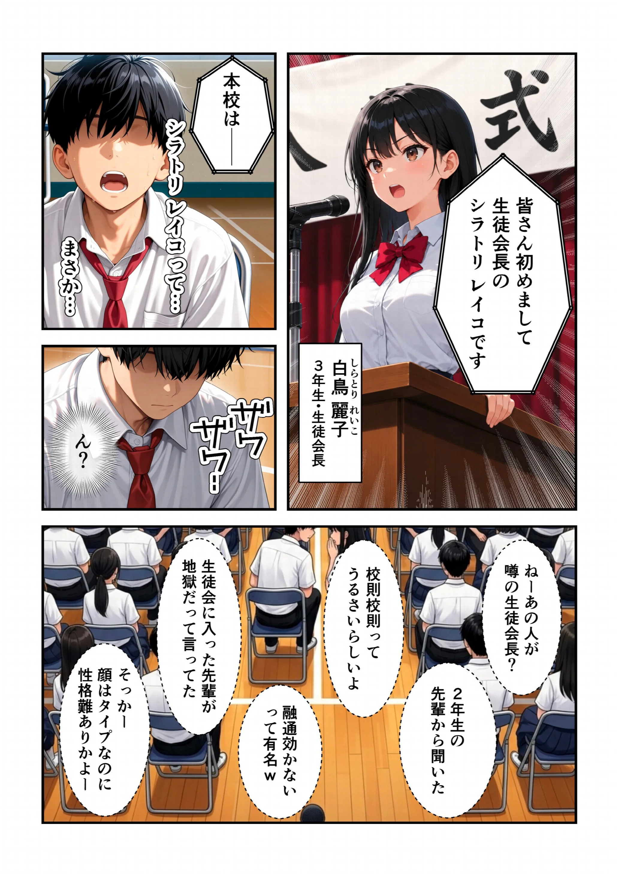 強気で嫌われ生徒会長は俺にだけあまあま_何度もイチャラブ生ハメセックス 白抜き修正版ページ8