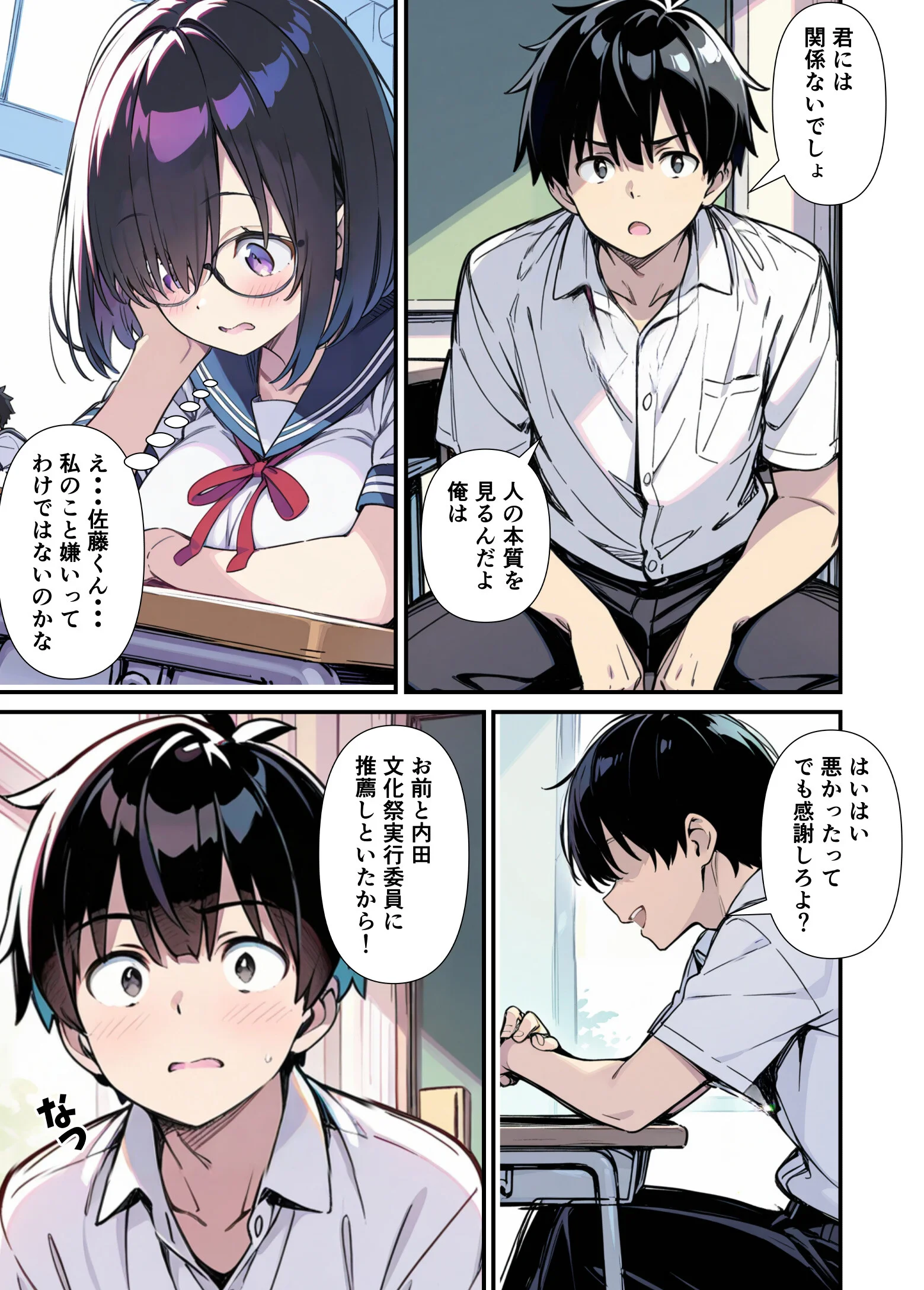 爆乳地味メガネが好きな男に沼パイを使って告白しそのままエッチする話ページ7