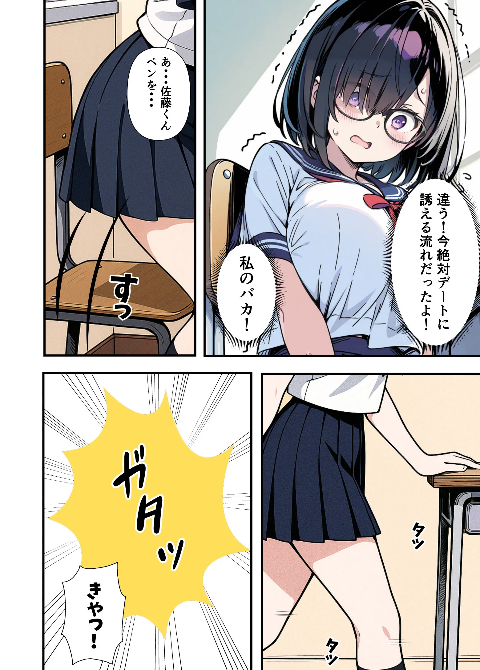 爆乳地味メガネが好きな男に沼パイを使って告白しそのままエッチする話ページ11