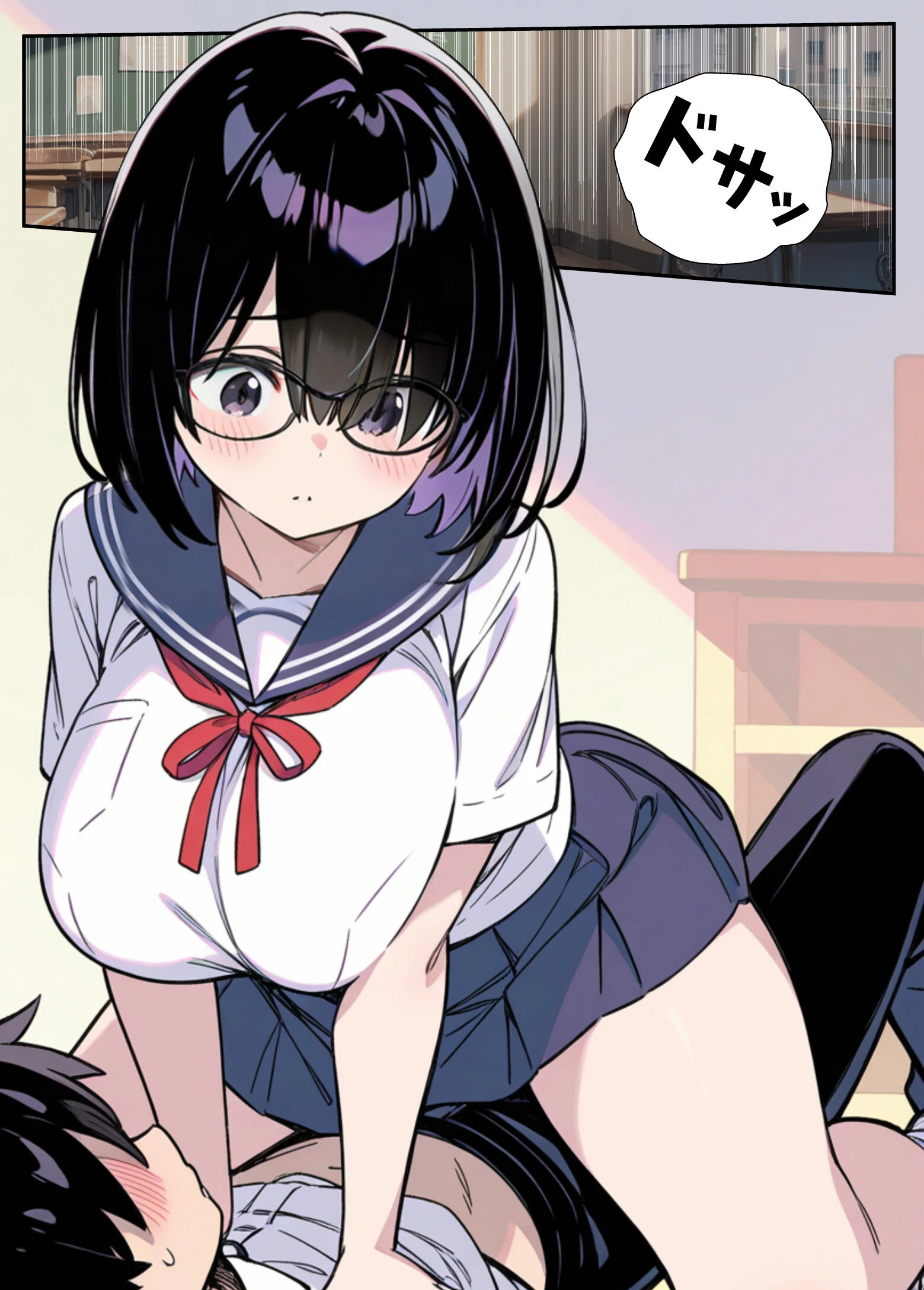 爆乳地味メガネが好きな男に沼パイを使って告白しそのままエッチする話ページ12