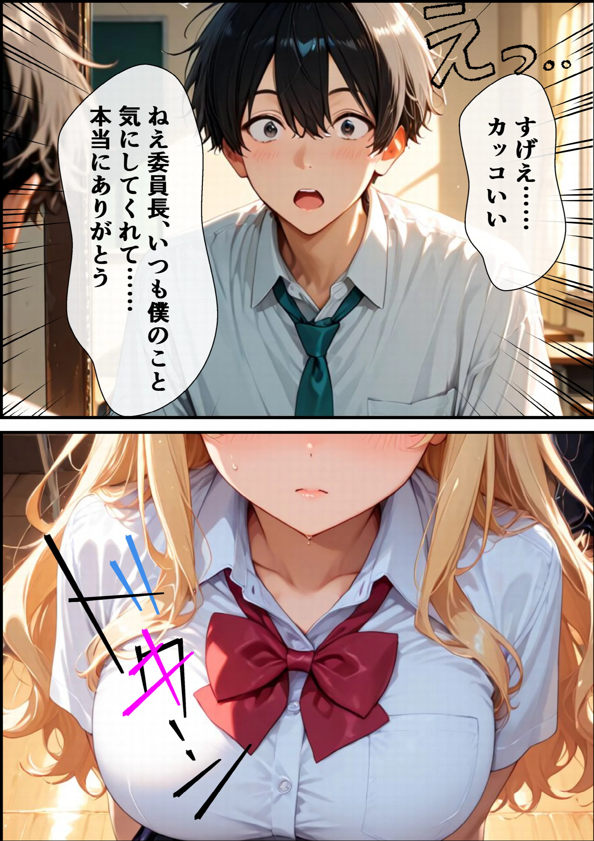 童貞の僕を男にしてくれたギャル委員長と放課後密着あまあま交尾をする話ページ7