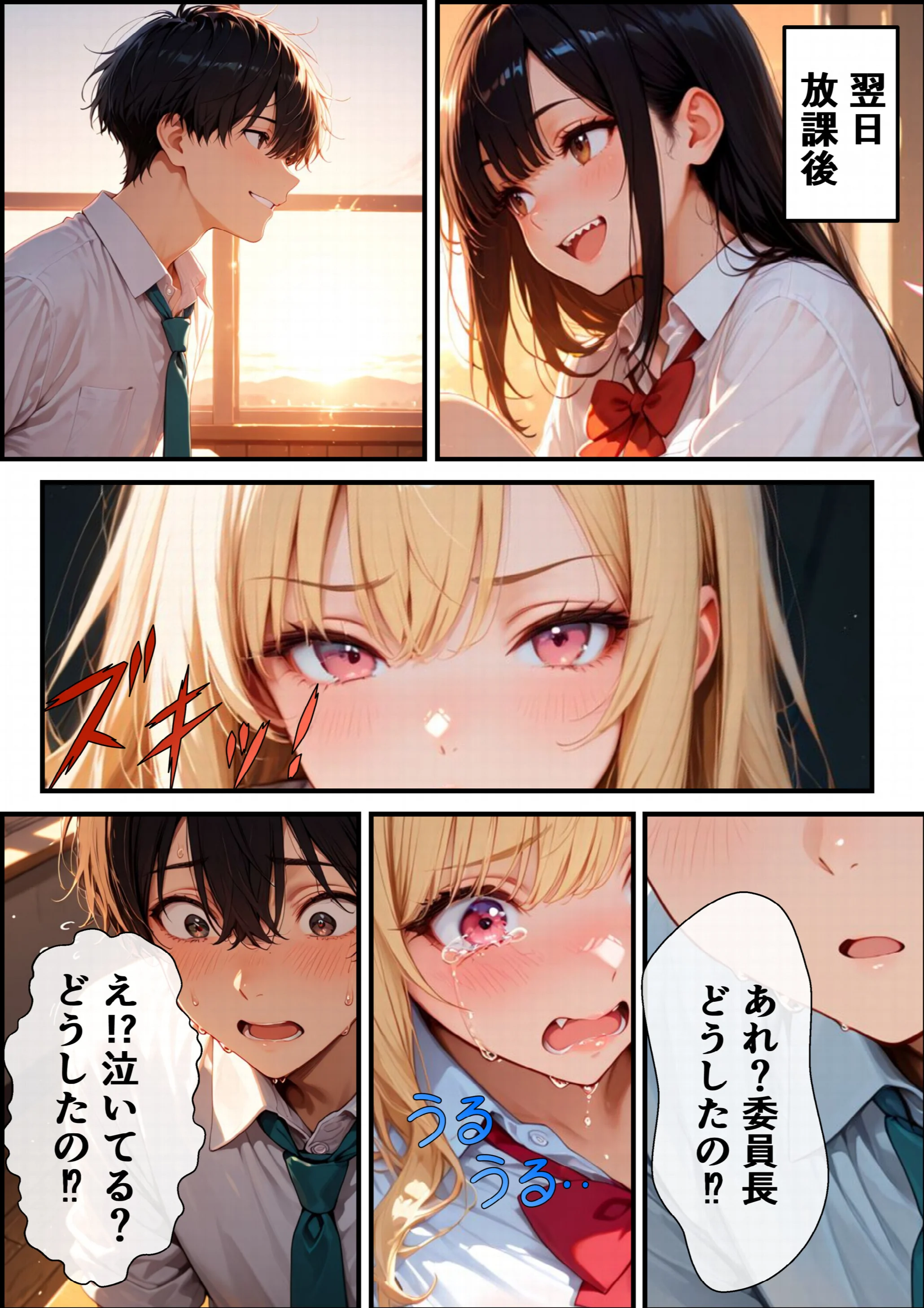 童貞の僕を男にしてくれたギャル委員長と放課後密着あまあま交尾をする話ページ12