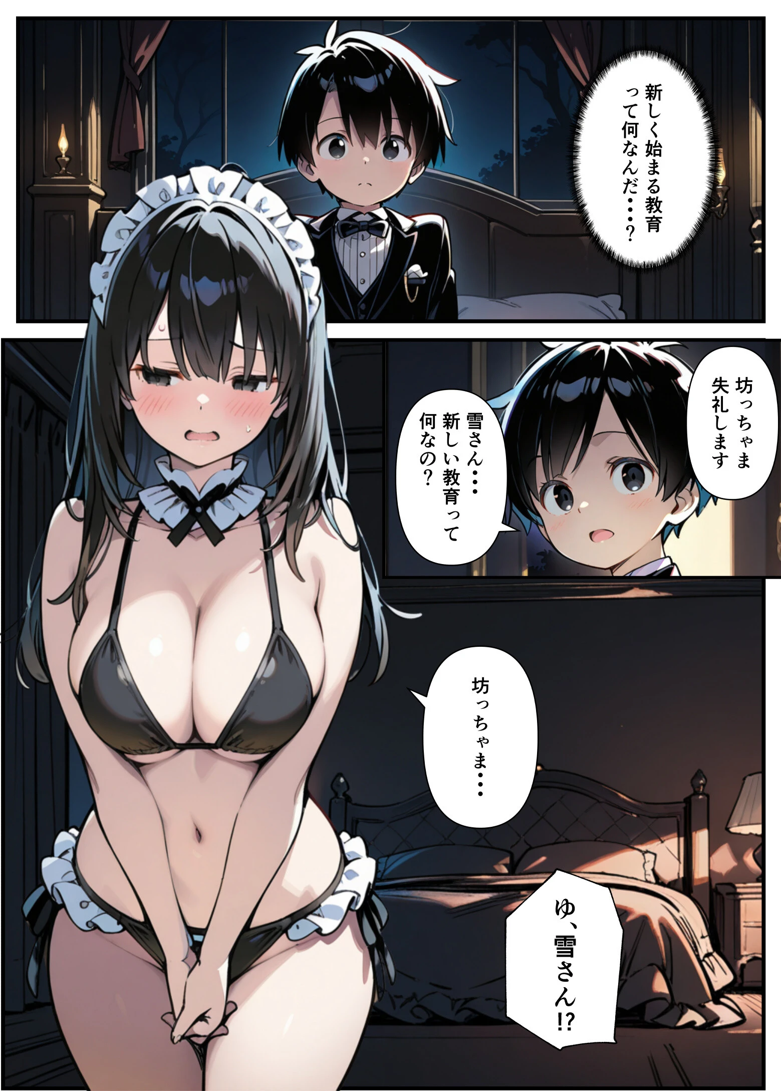 巨乳専属メイドにえっちな英才教育される話 白抜き修正版ページ7