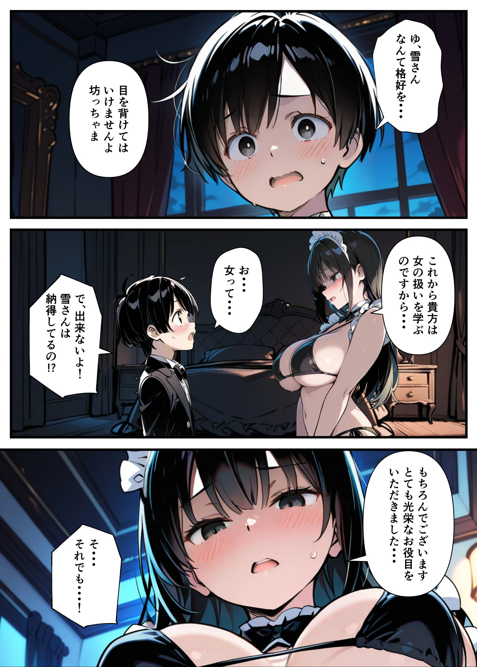 巨乳専属メイドにえっちな英才教育される話 白抜き修正版ページ8