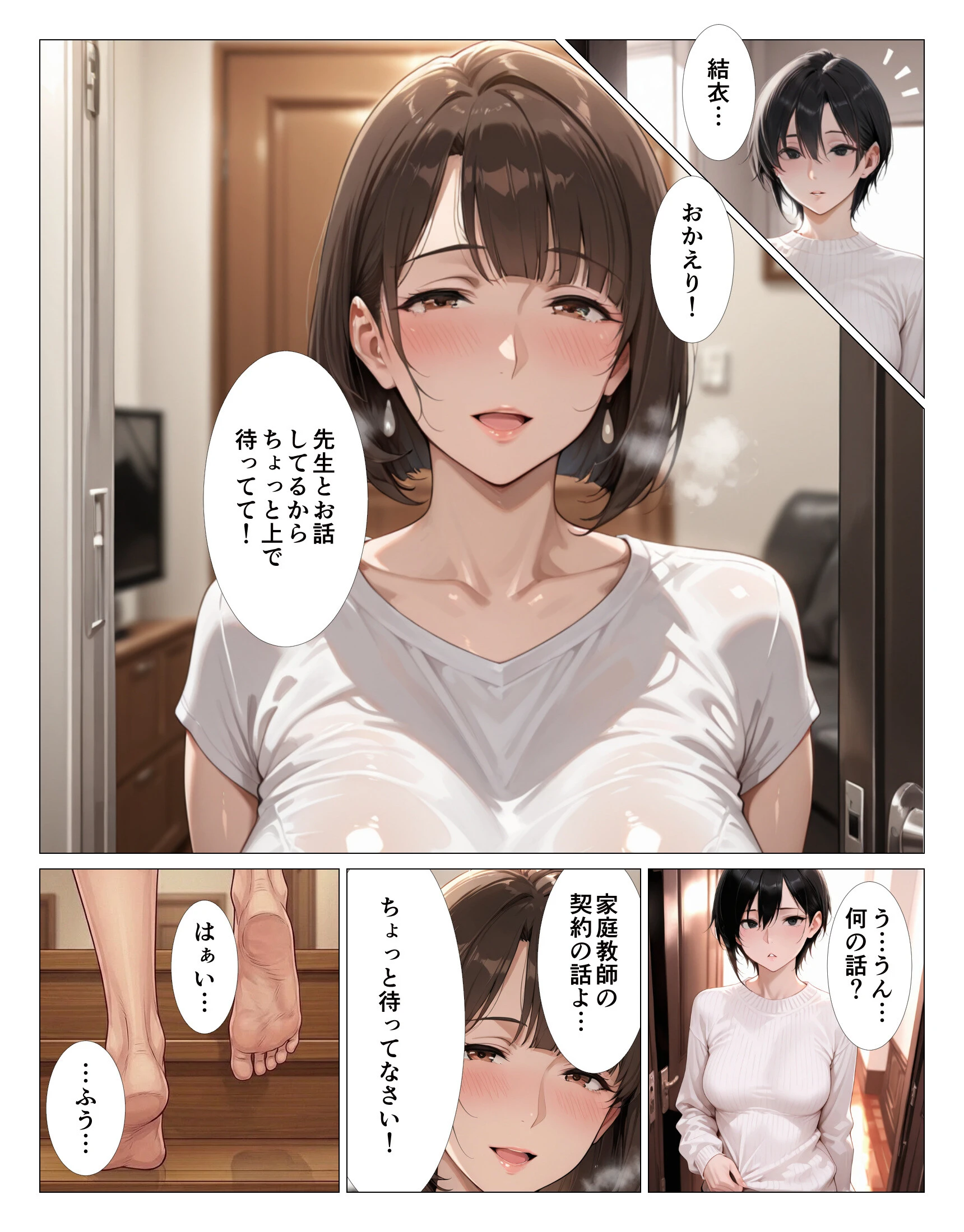 カテキョ先の母親がオナニーでトロトロなら中出ししまくるしかないって話 モザイク版ページ12