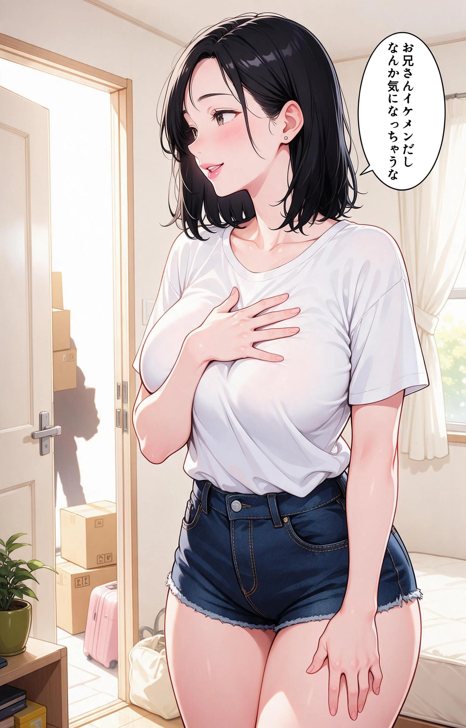 お堅いと思ってた爆乳妹の友達の引っ越しを手伝ったら上に跨がられて搾られた話ページ7