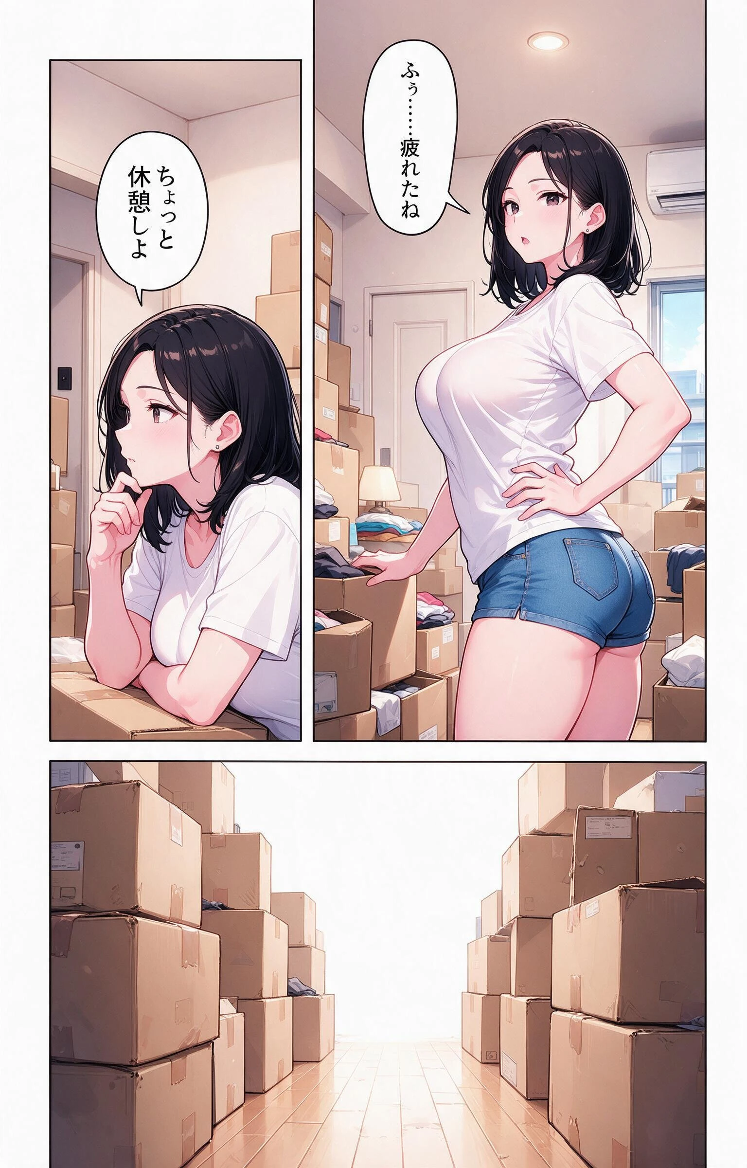 お堅いと思ってた爆乳妹の友達の引っ越しを手伝ったら上に跨がられて搾られた話ページ9
