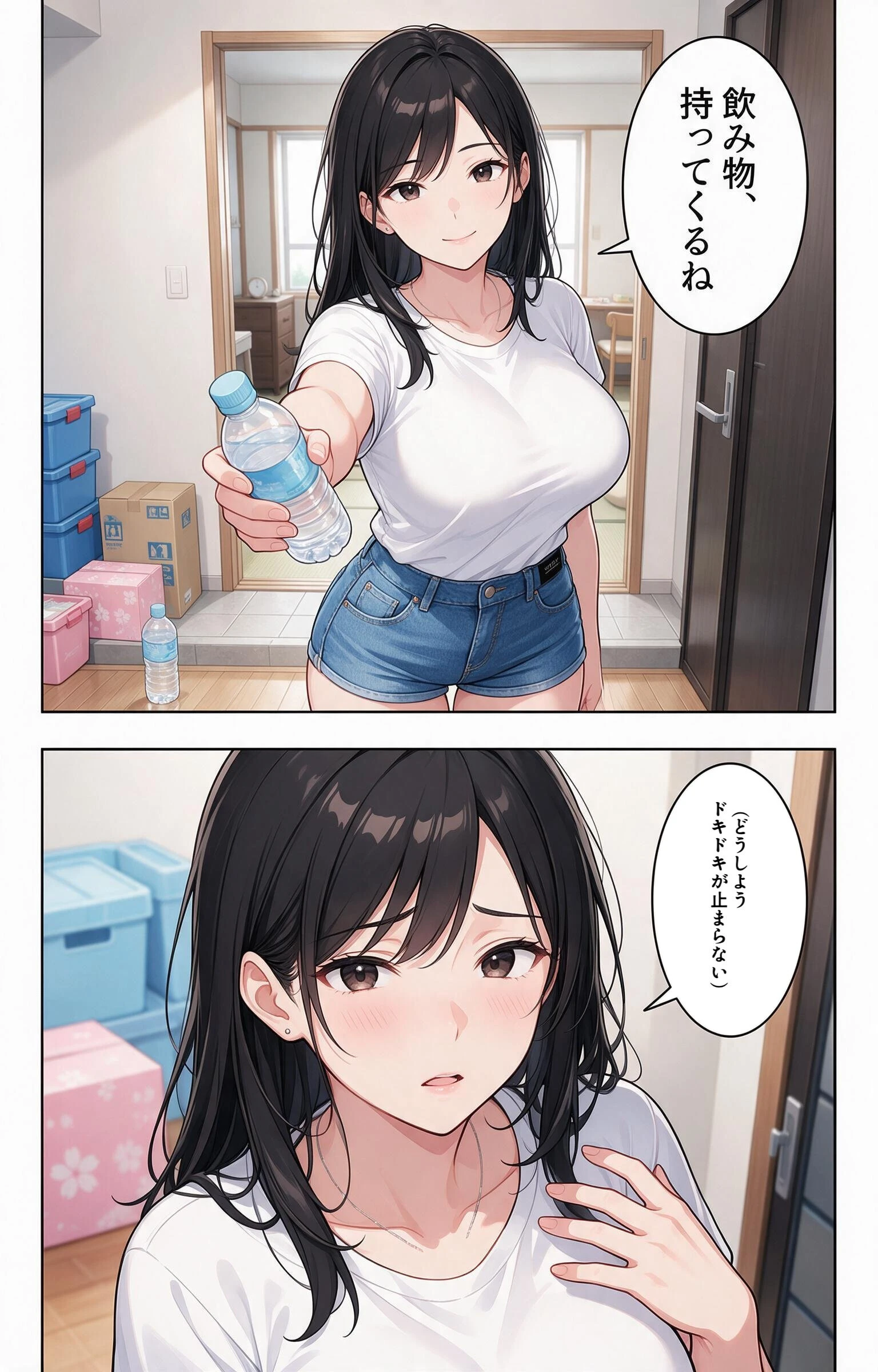 お堅いと思ってた爆乳妹の友達の引っ越しを手伝ったら上に跨がられて搾られた話ページ10