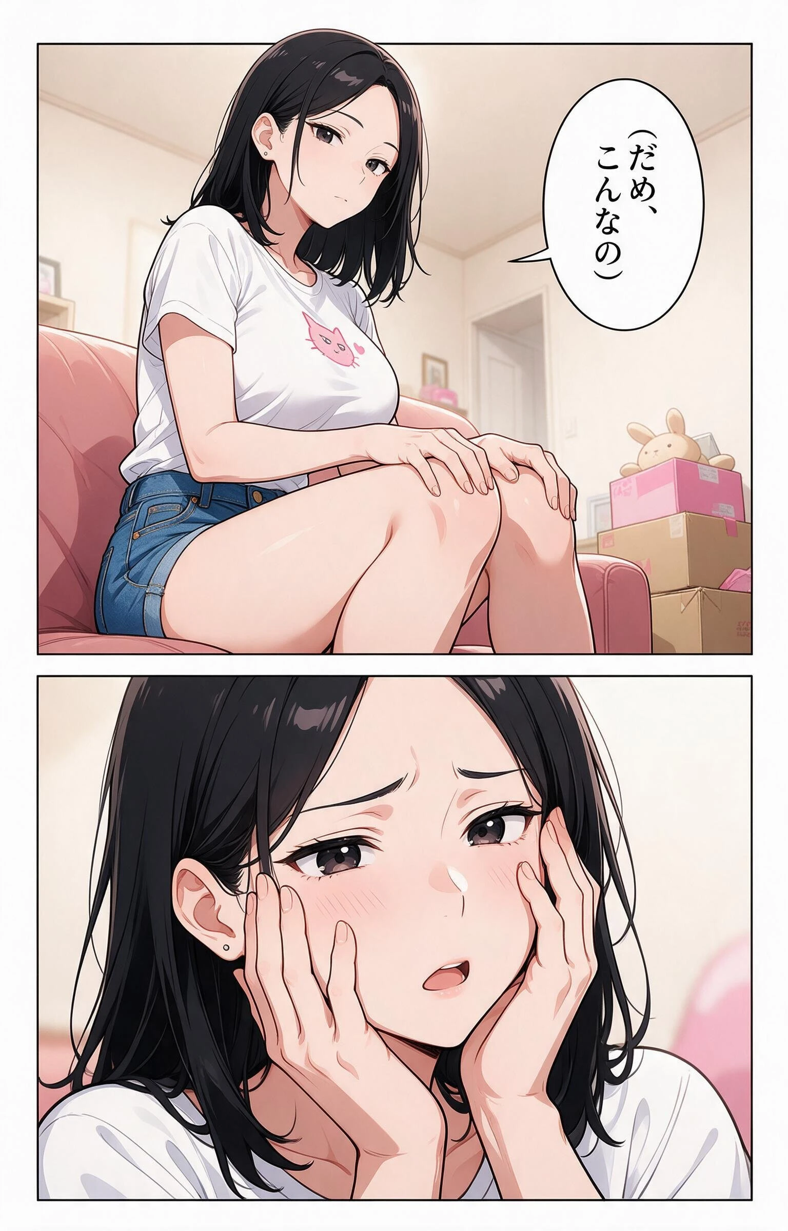 お堅いと思ってた爆乳妹の友達の引っ越しを手伝ったら上に跨がられて搾られた話ページ11