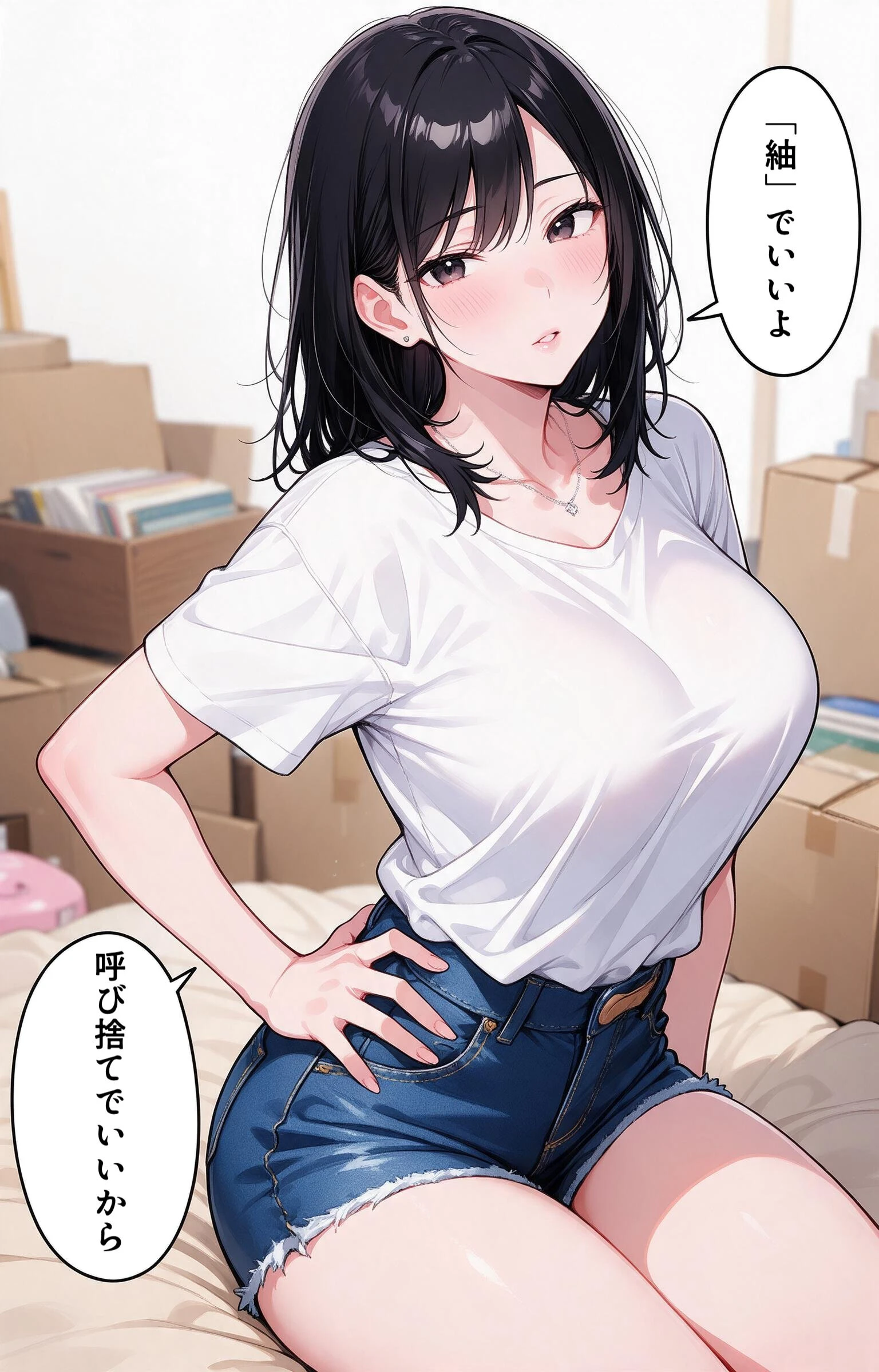 お堅いと思ってた爆乳妹の友達の引っ越しを手伝ったら上に跨がられて搾られた話ページ12