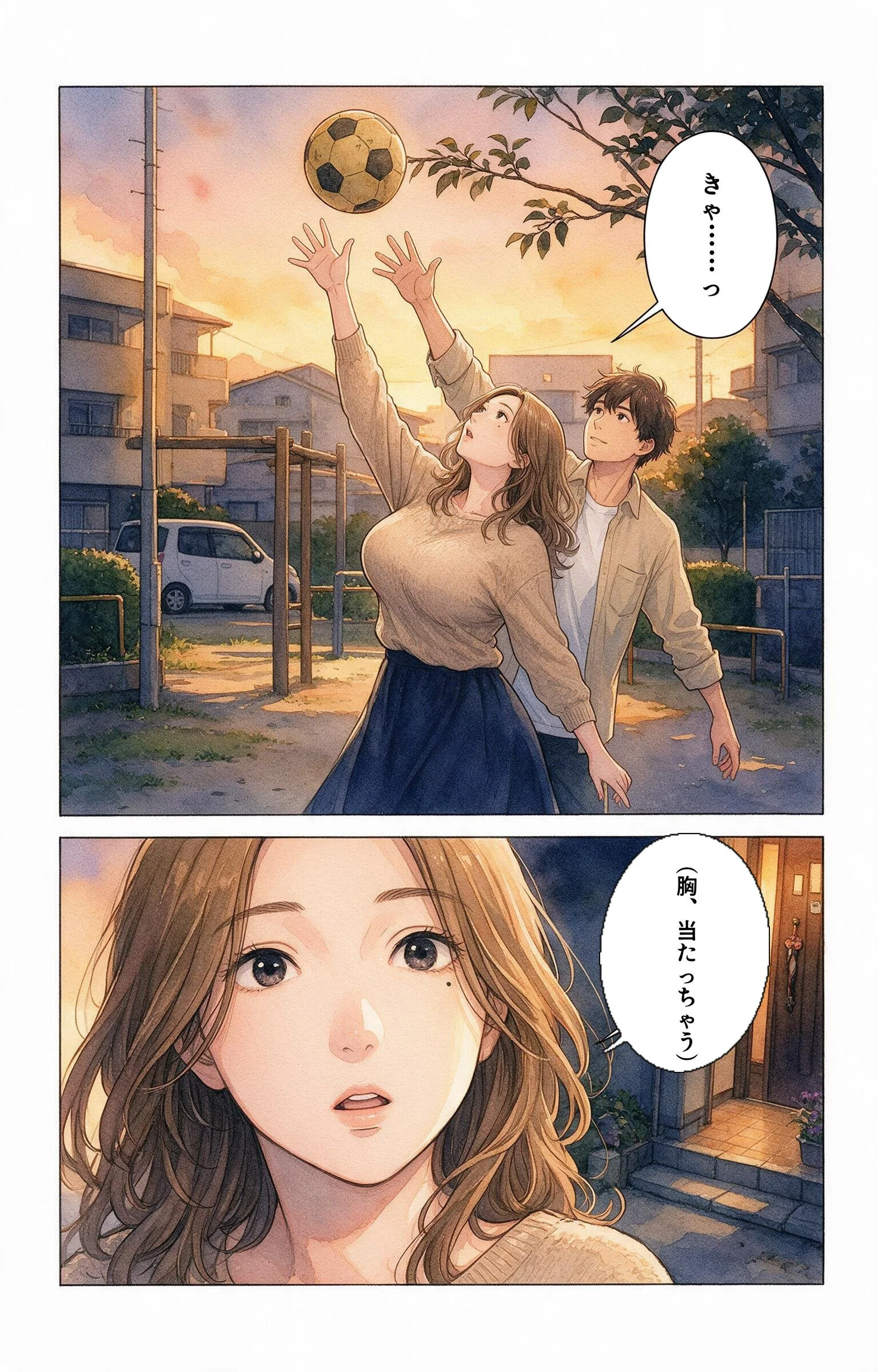 無防備すぎる巨乳ママ友と停電の暗闇で密着したら我慢できずに求めてきた話ページ5