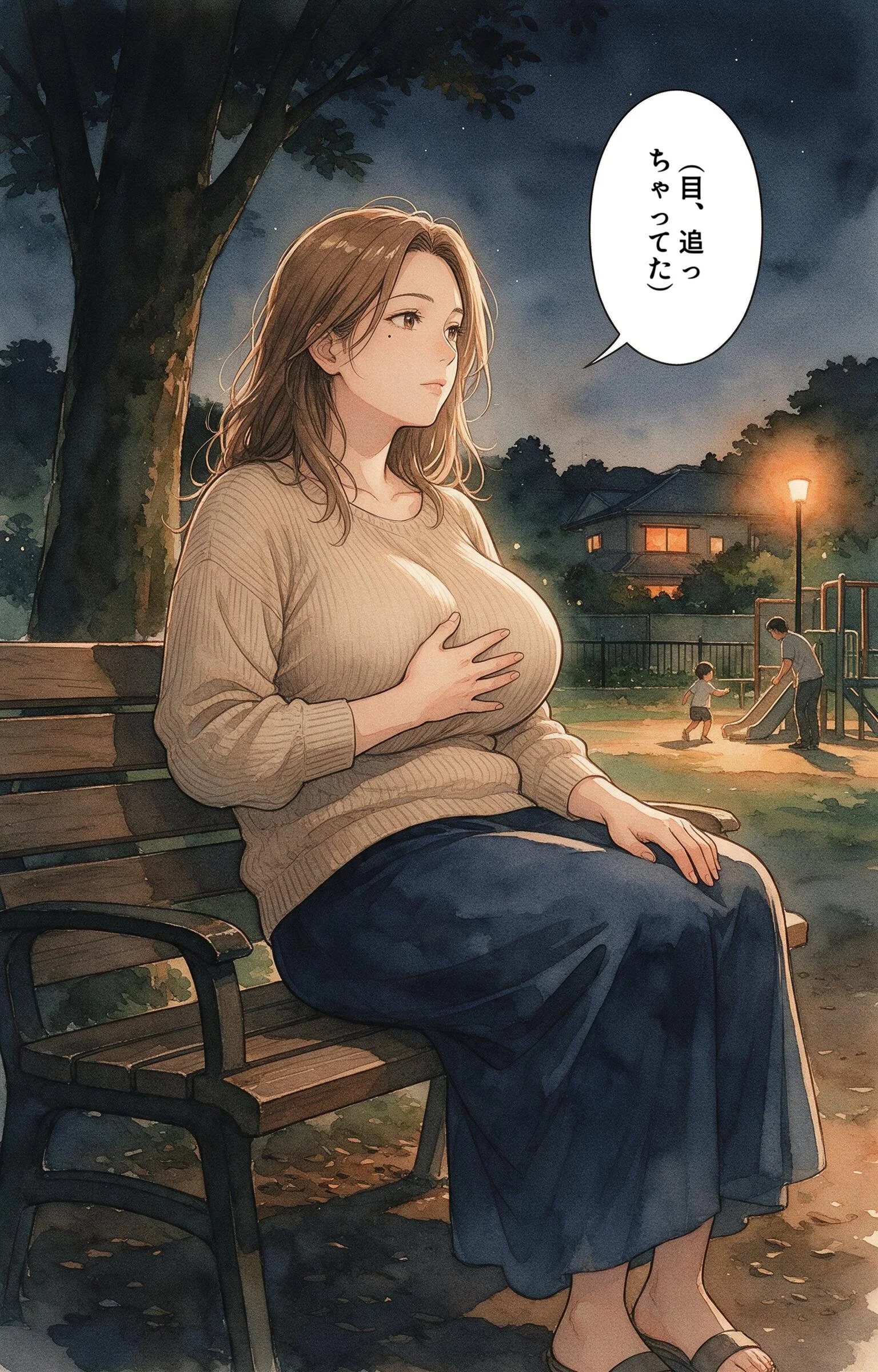 無防備すぎる巨乳ママ友と停電の暗闇で密着したら我慢できずに求めてきた話ページ7