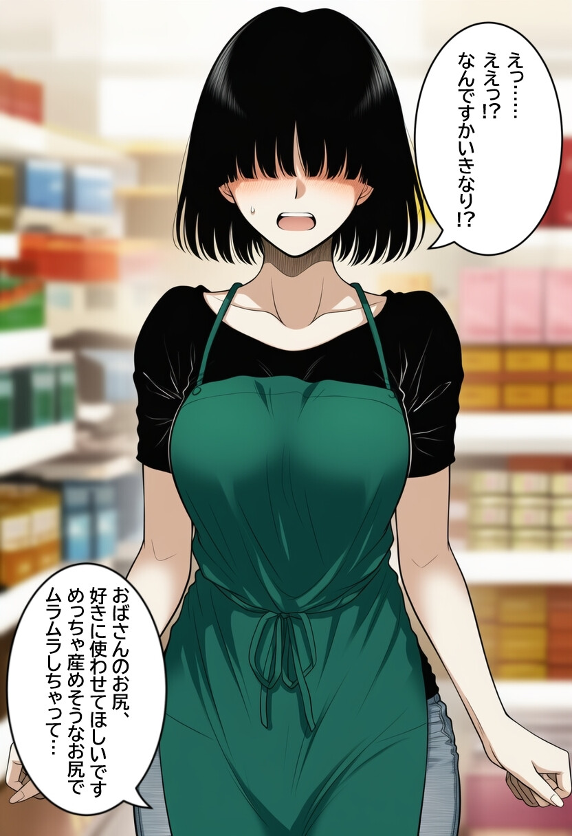 メカクレママを孕ませたい！メカクレ巨乳ママに無責任中出ししまくって孕ませる話。 モザイク版ページ5