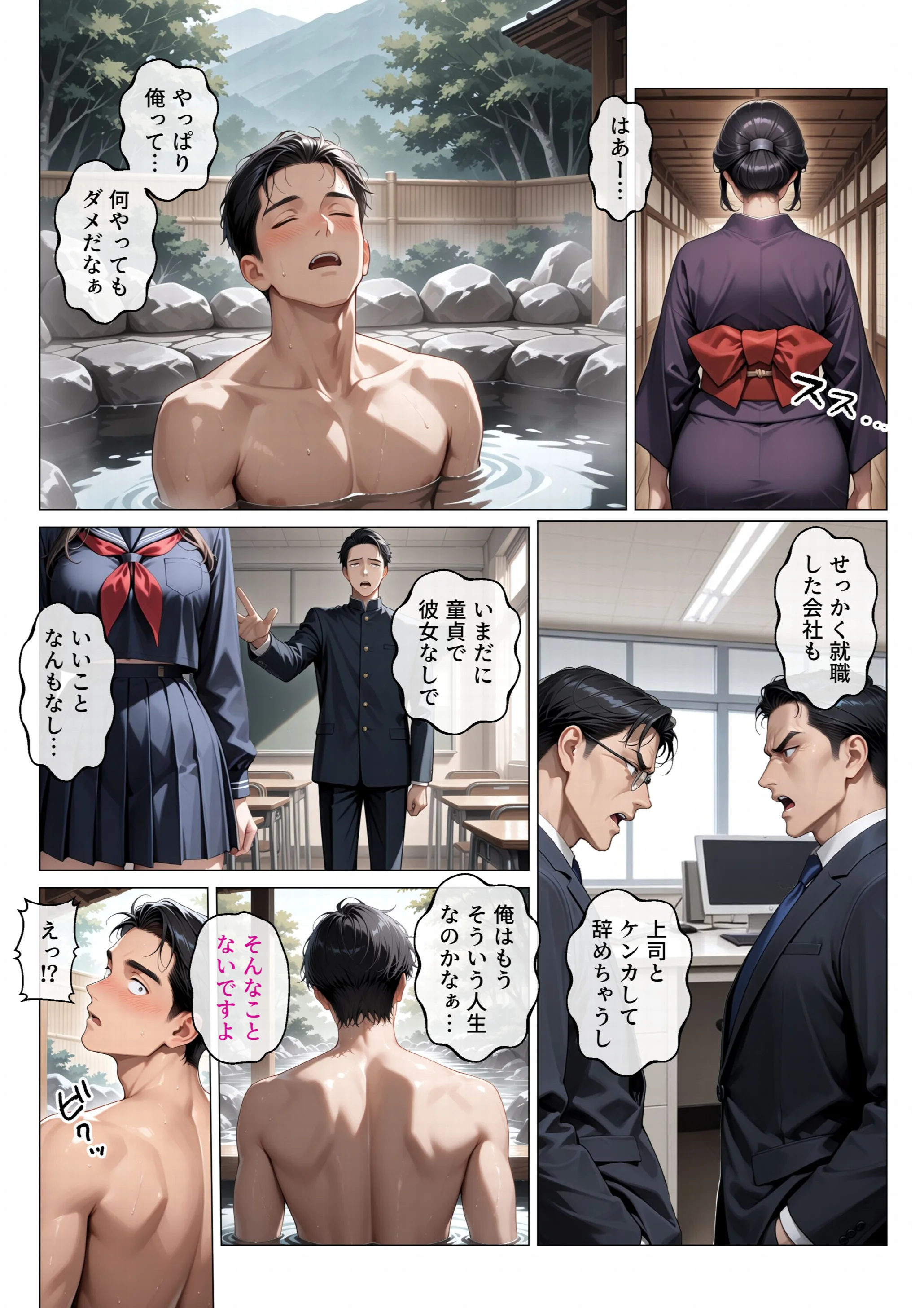 性欲を持て余した巨乳若女将のハメすぎ中出し温泉旅館ページ13