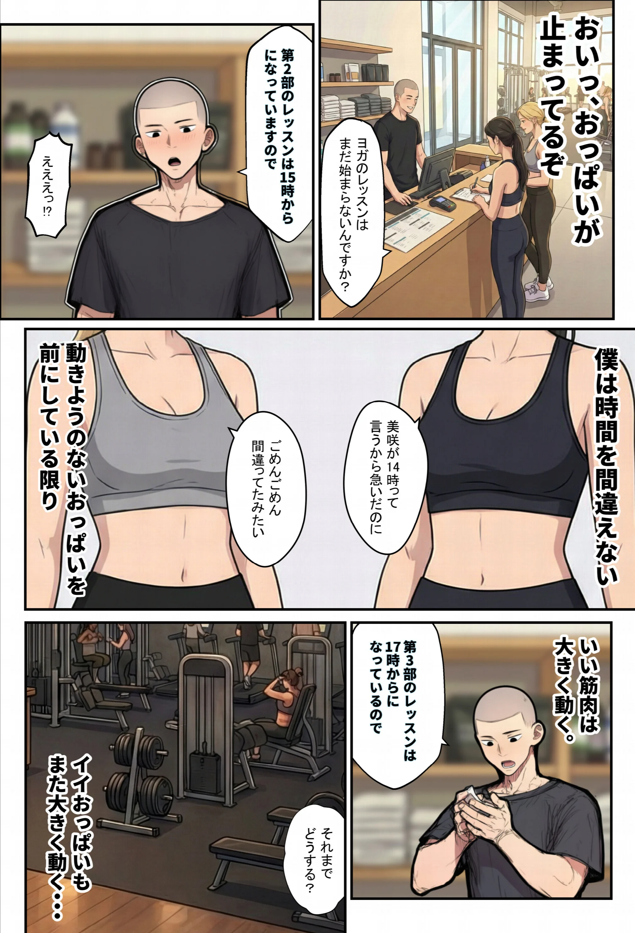 1時間35分24秒後、トレーニング中の巨乳美女(26)は内臓をぶん殴られます(笑) 棒消し修正版ページ3