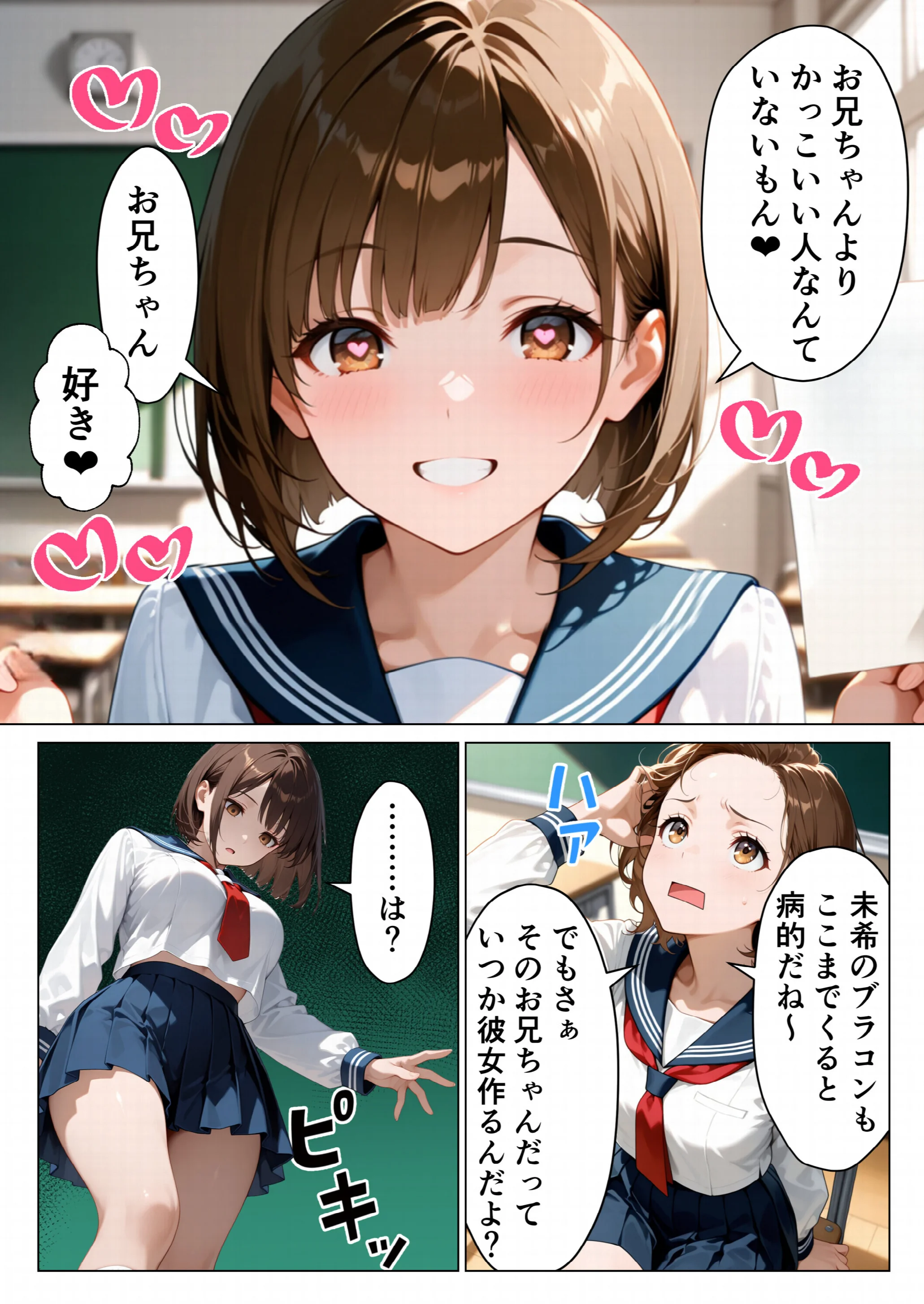 俺のことが大好きな爆乳妹と生ハメしたら中出しあまあまセックスに発展した話（1）（単話）ページ3