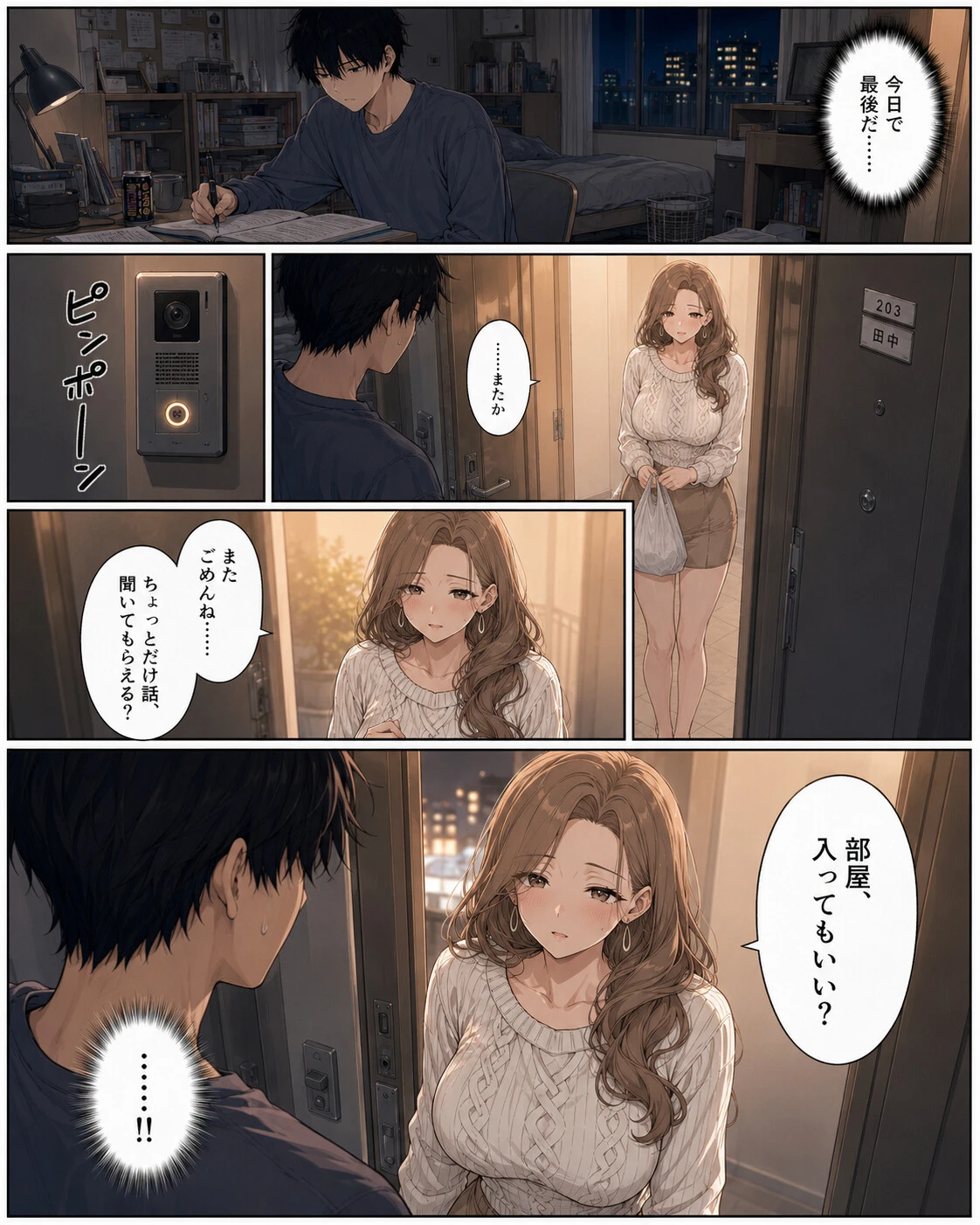 押すたび、1万円消えるボタン…その度に隣の人妻が誘惑してくる。ページ10