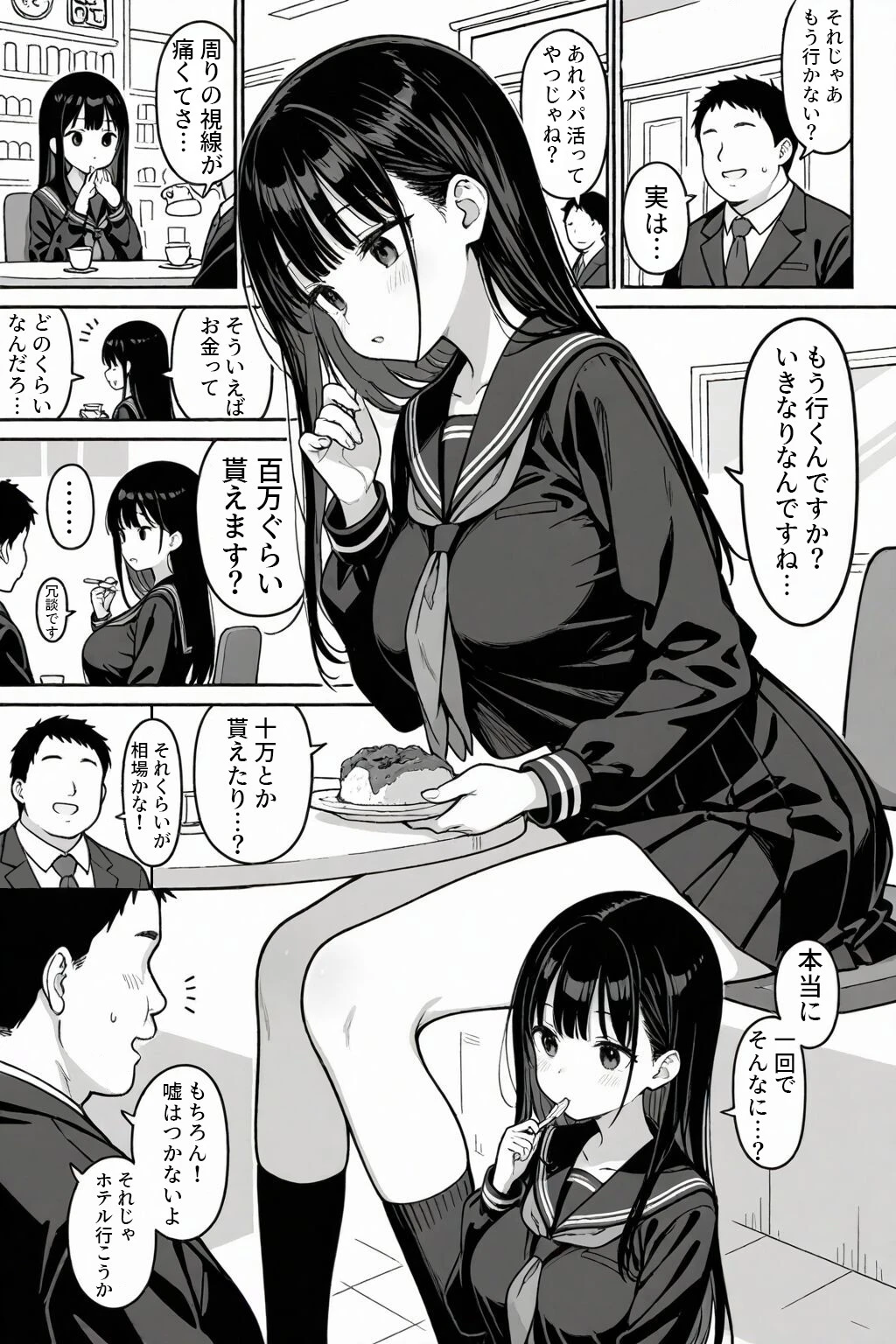 清楚な女子〇生がパパ活にドハマりする話ページ11